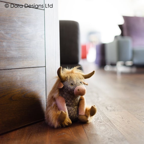 Angus Highland Cow Doorstop