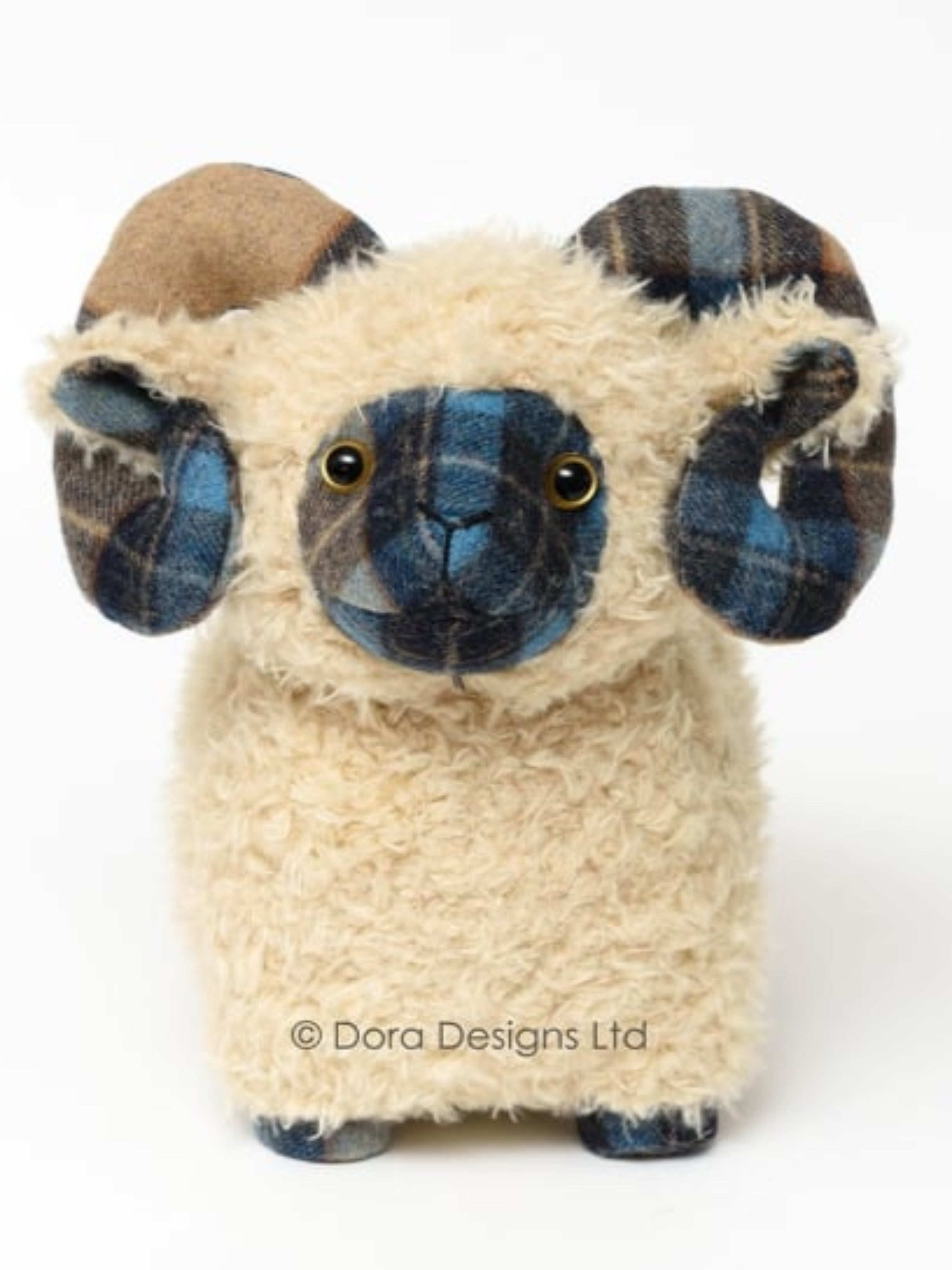 Plaid Mackenzie Sheep Doorstop