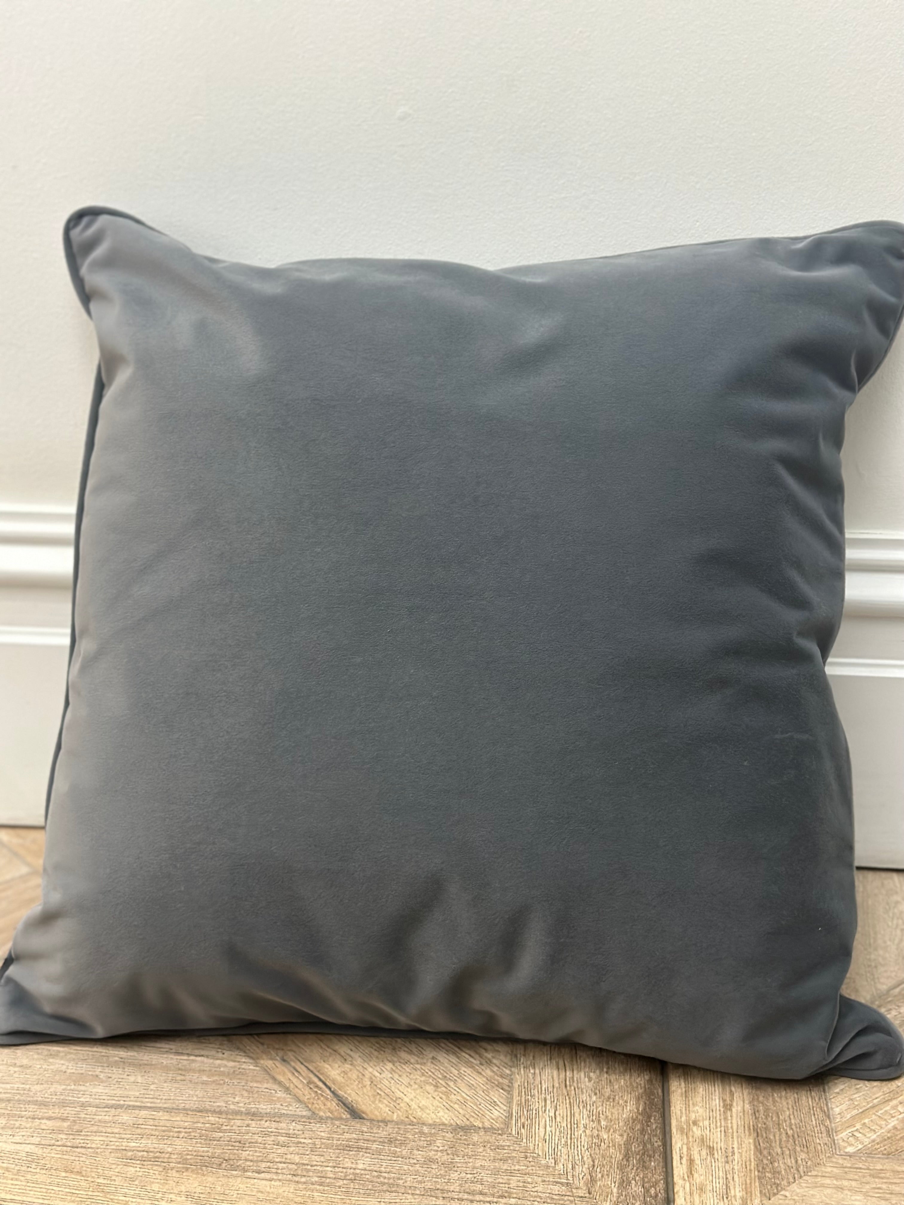 Grey Velvet Cushion