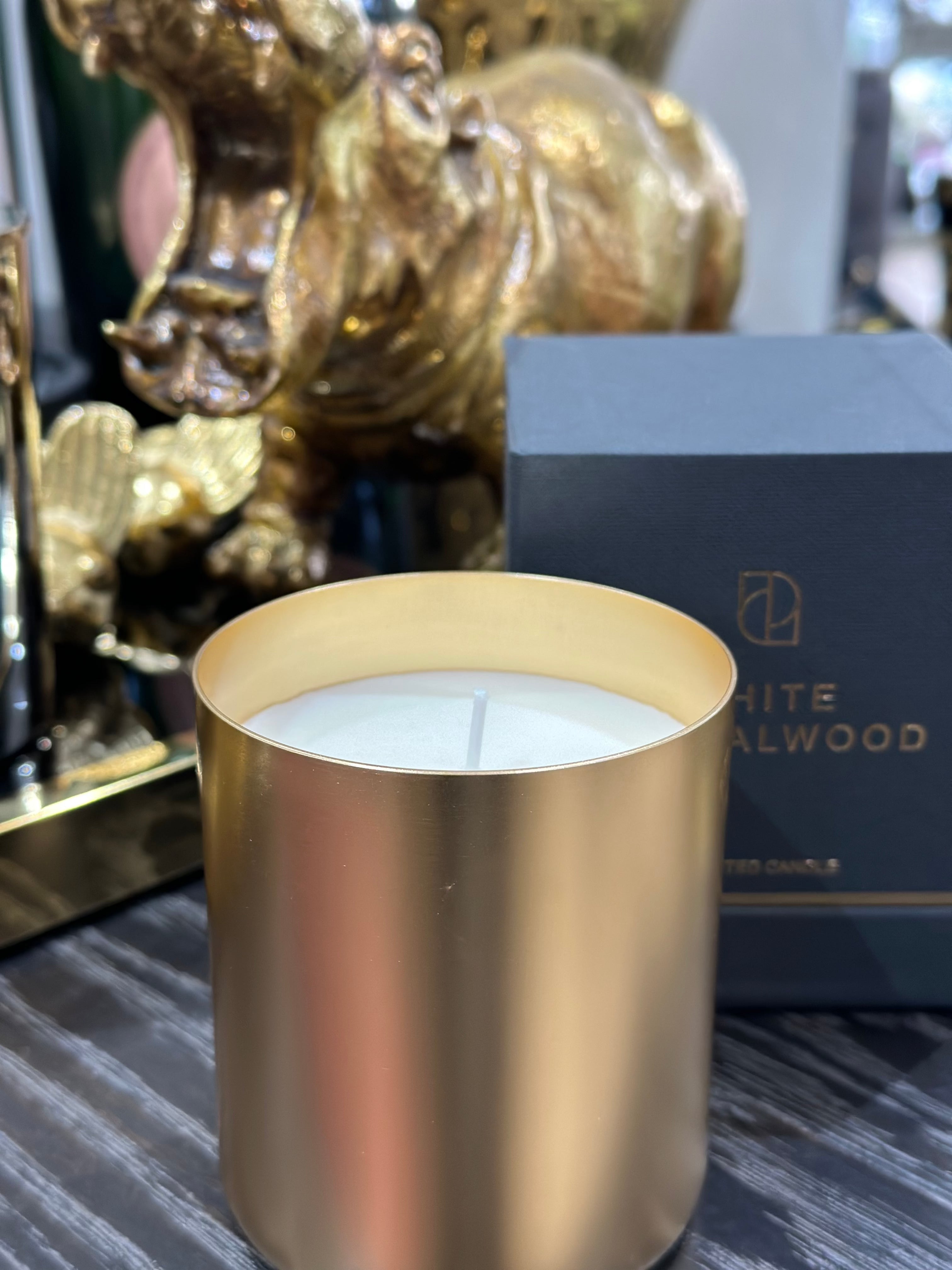 White Sandalwood Gold Candle