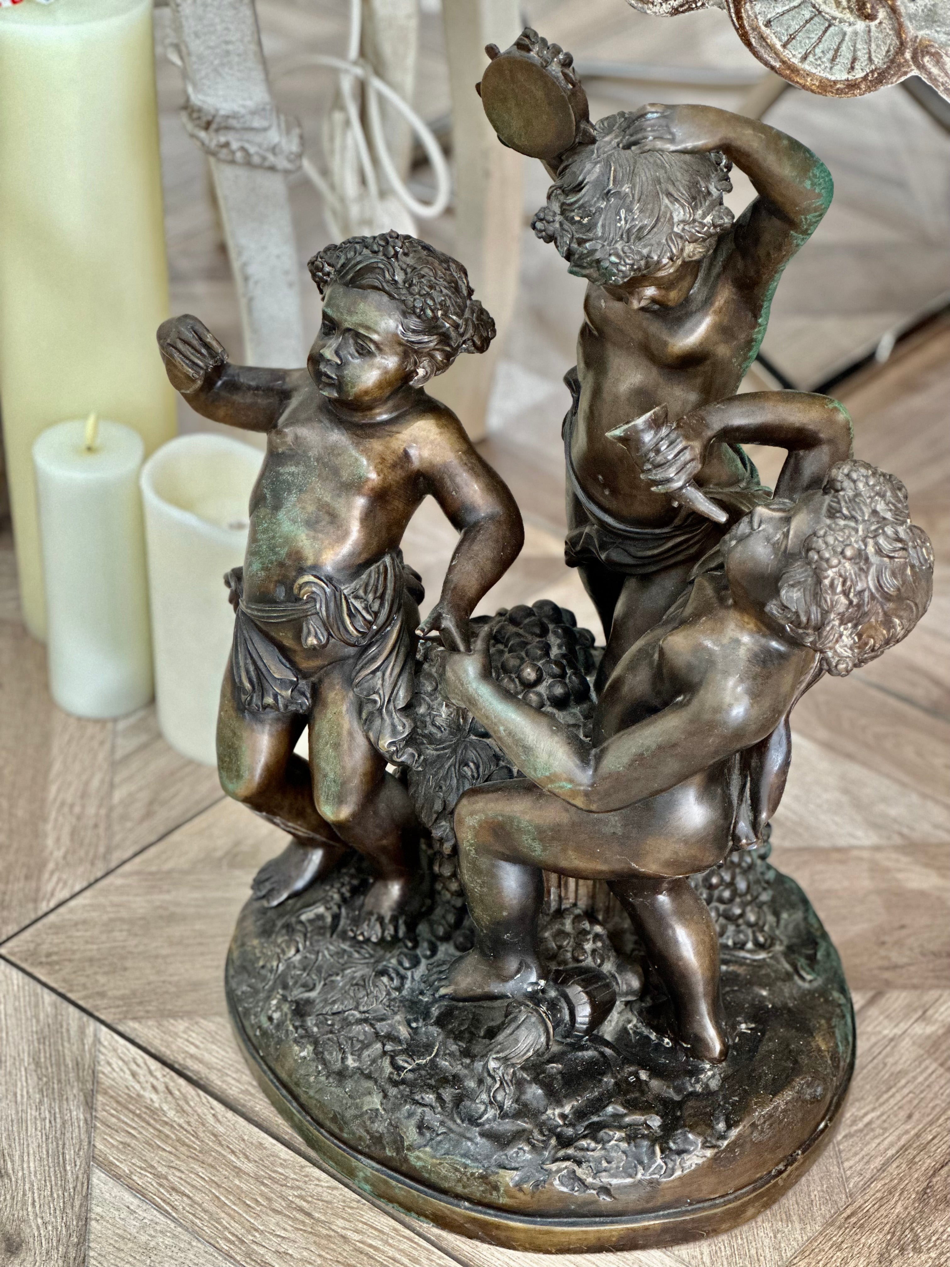 Three Cherub Metal Ornament