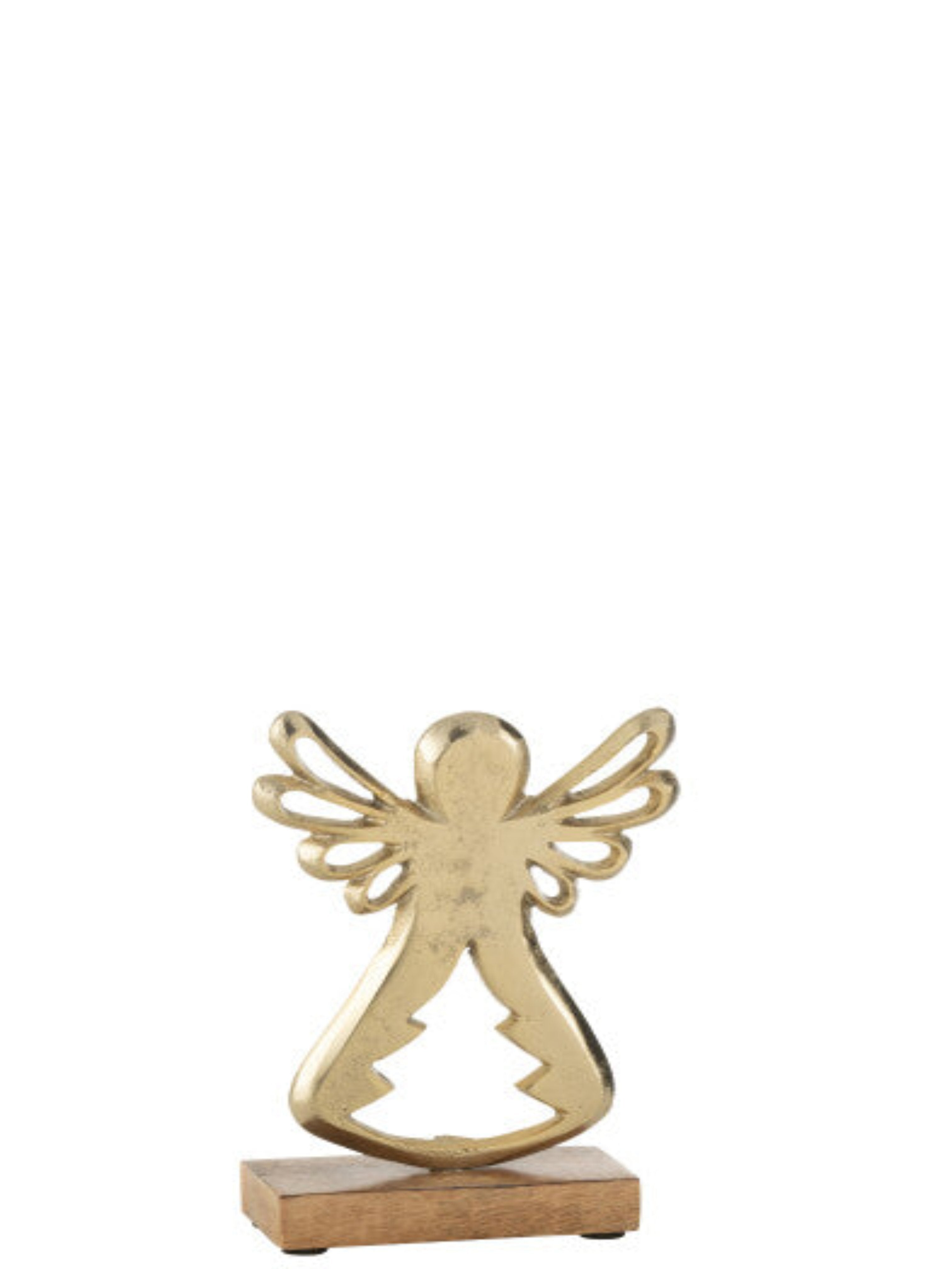 aluminium angel on wooden base