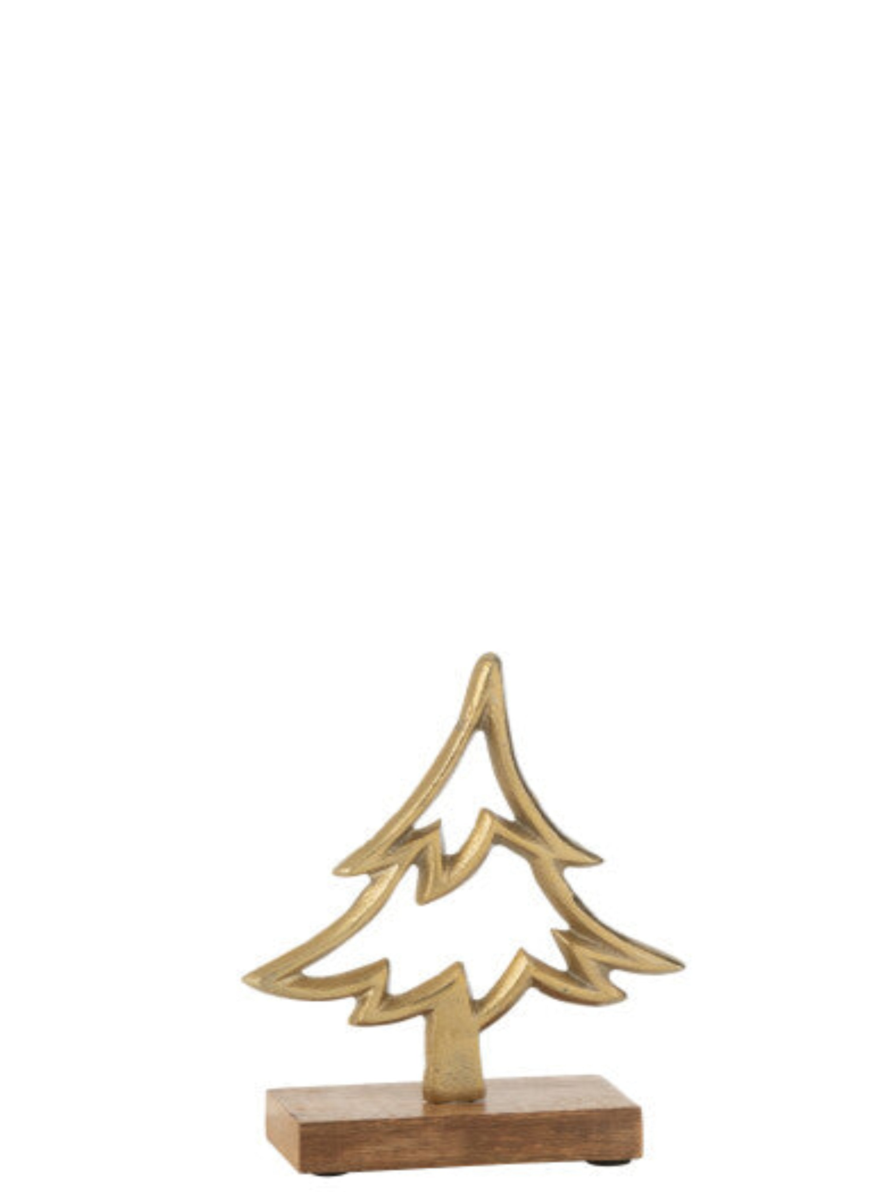 christmas tree aluminium on wooden base