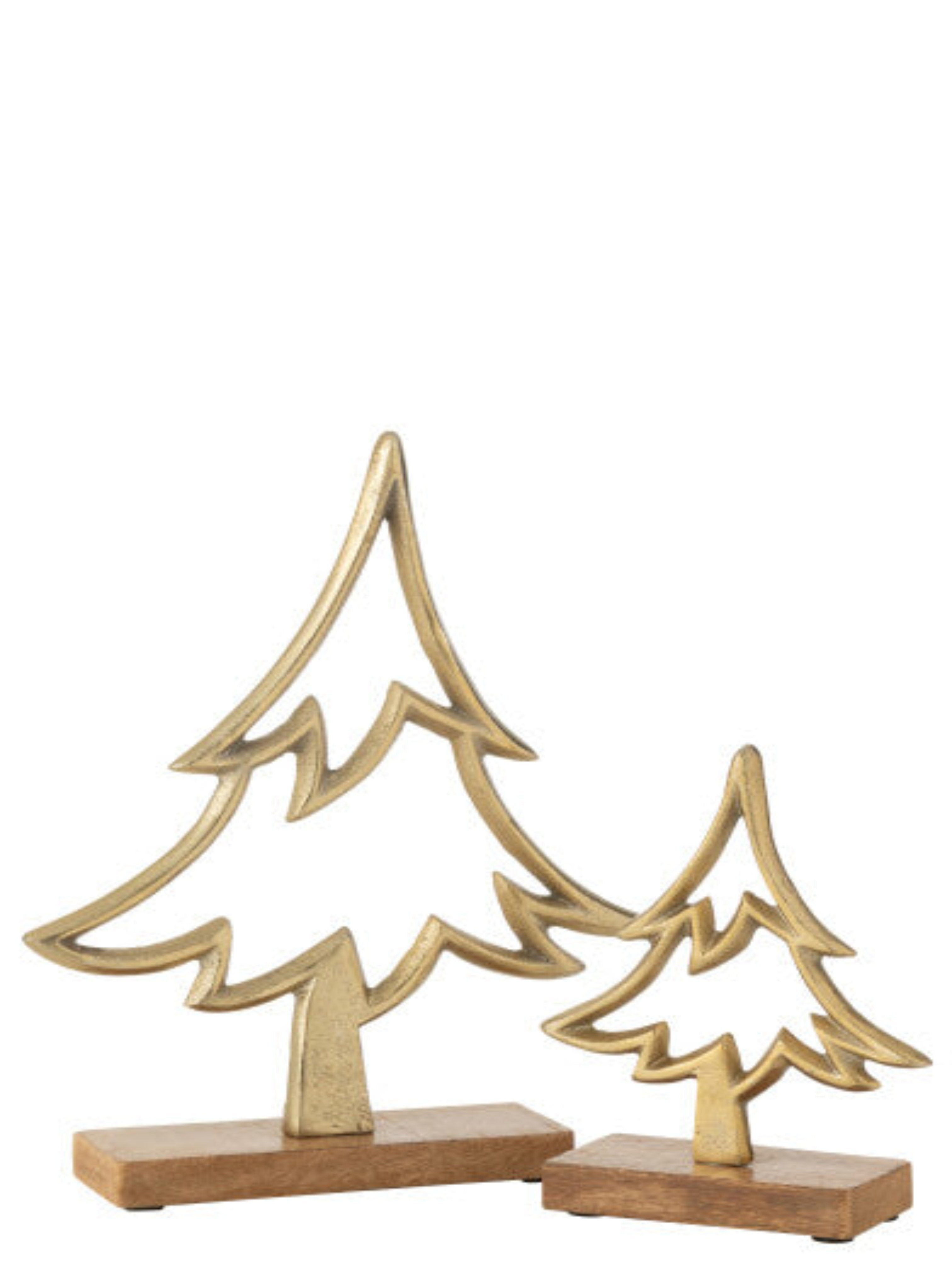 christmas tree aluminium on wooden base