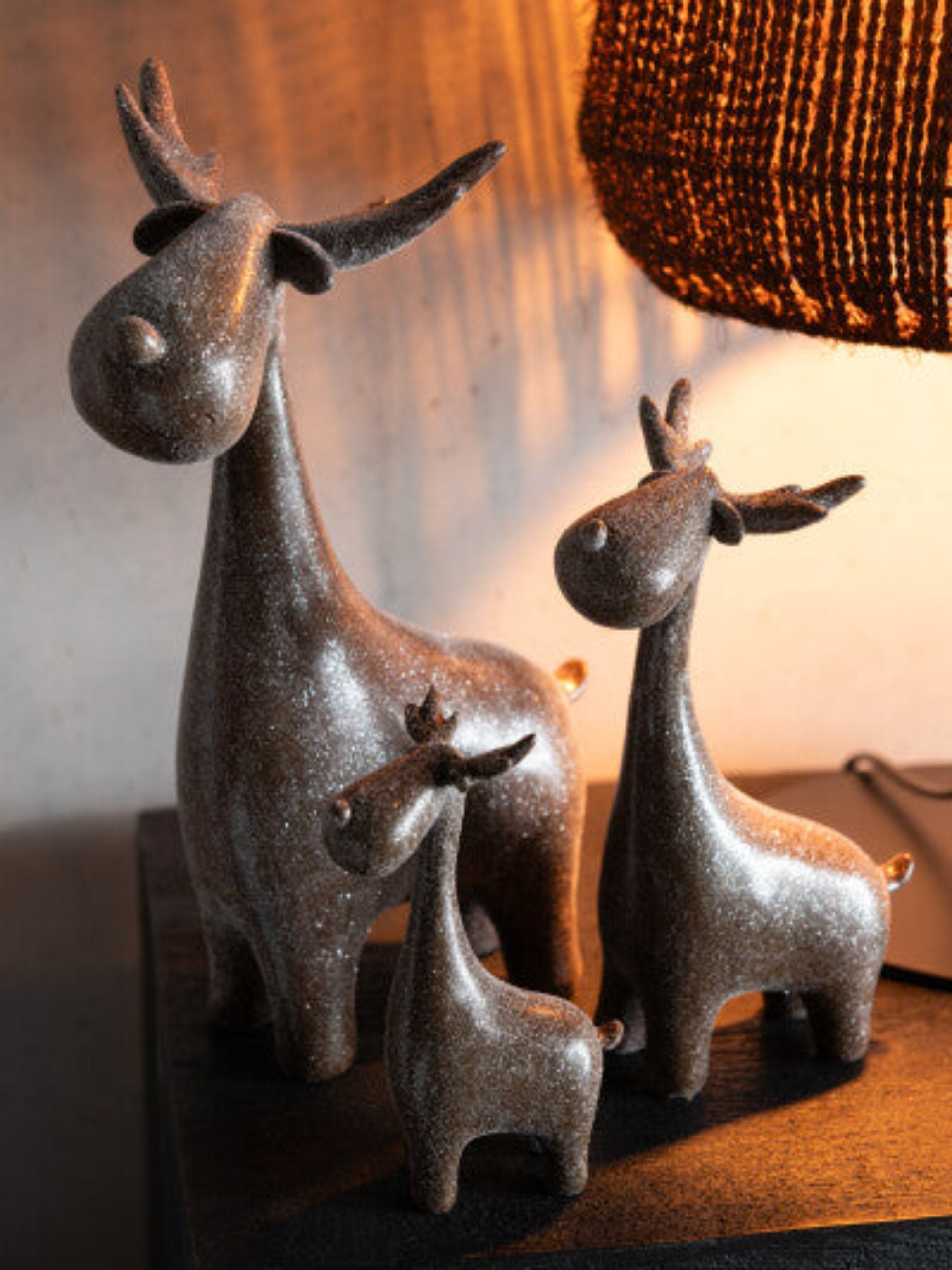 glitter brown christmas reindeer