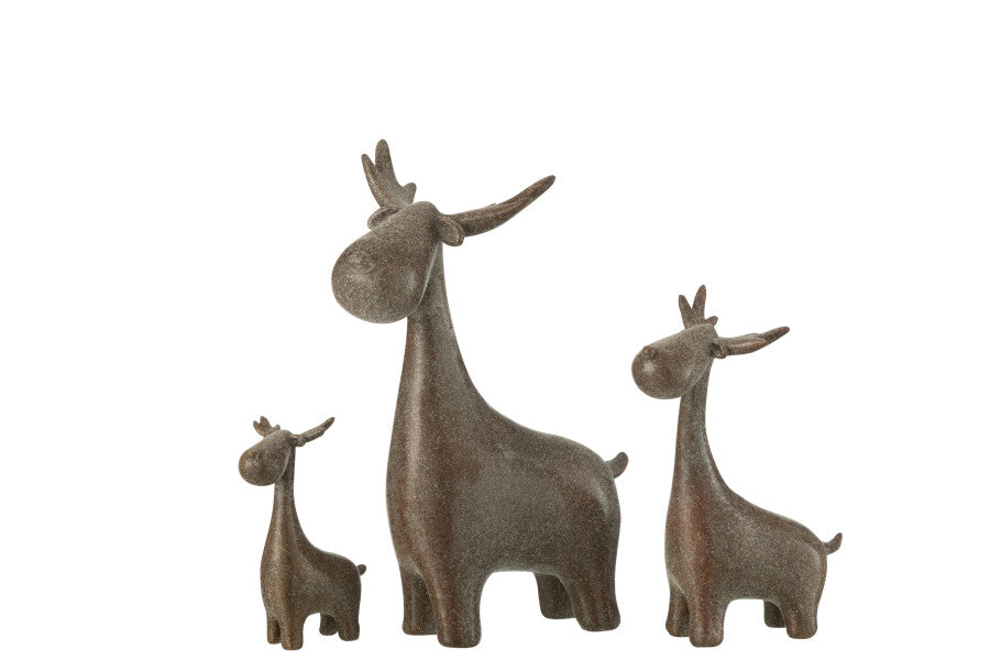 glitter brown christmas reindeer