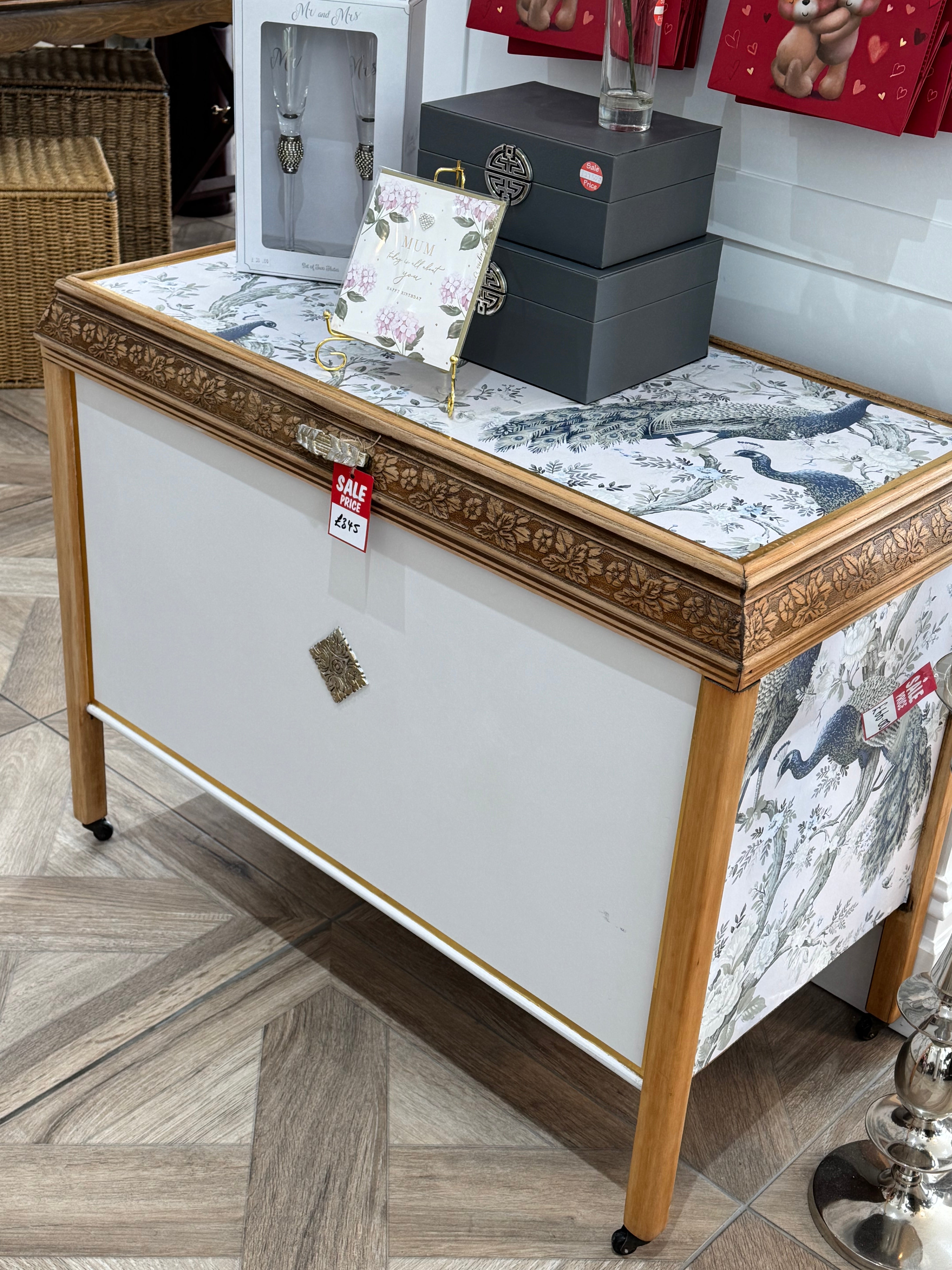 Laura Ashley 'Belvedere' Peacock Bedding Box on Castors