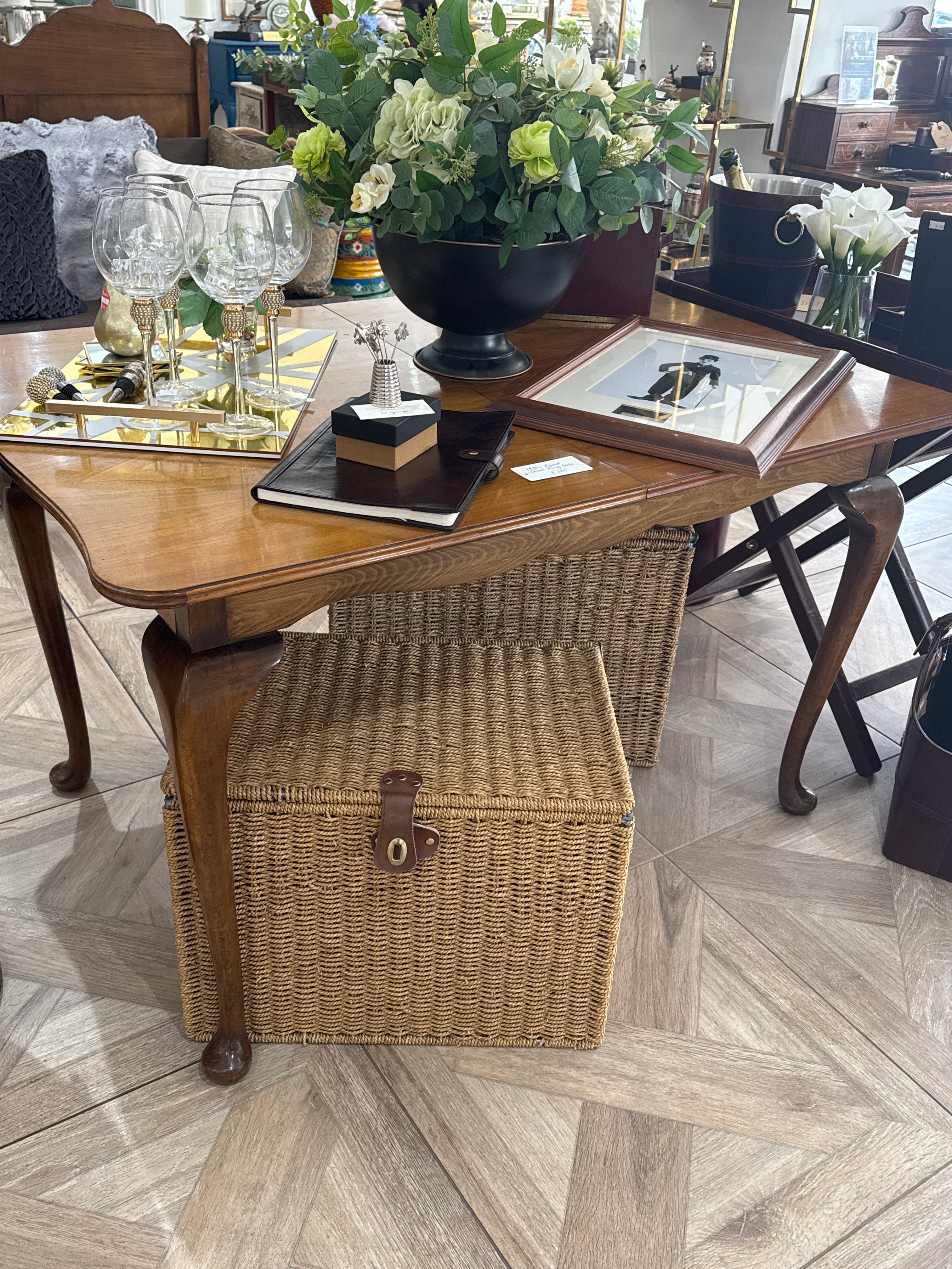 1930s Figured Walnut Dining Table