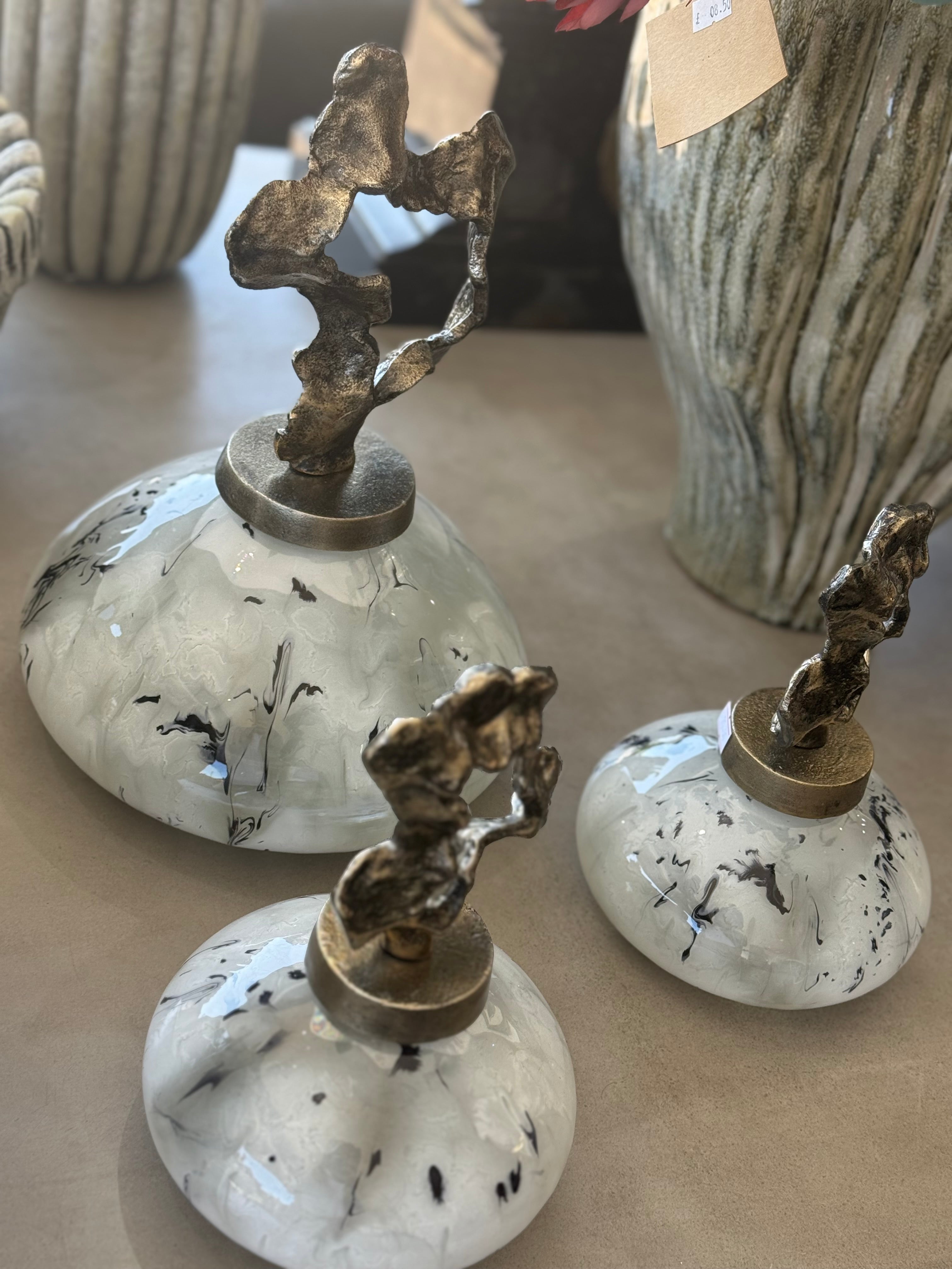 Maryan Pearl and Brass Jar