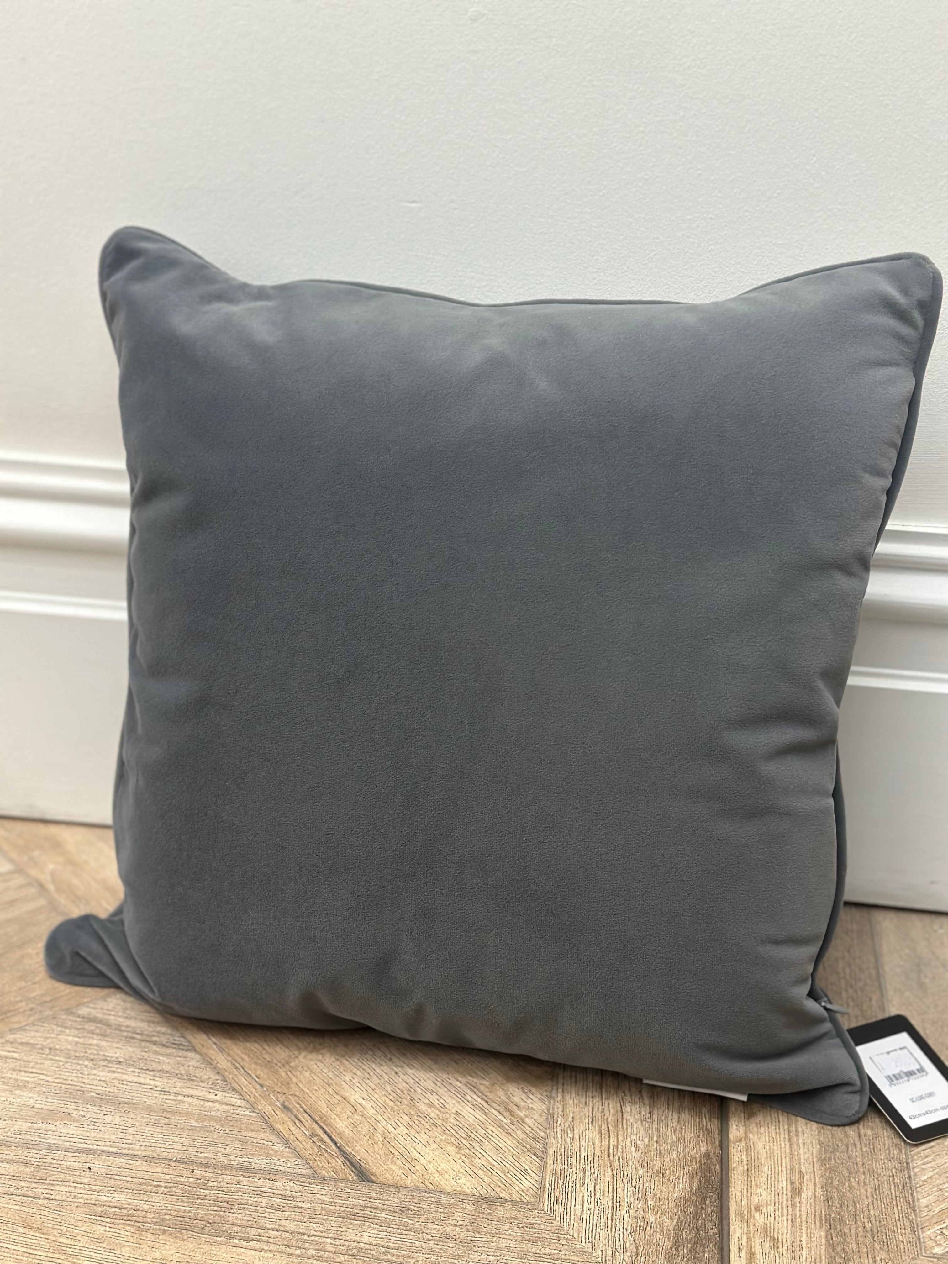 Grey Velvet Cushion