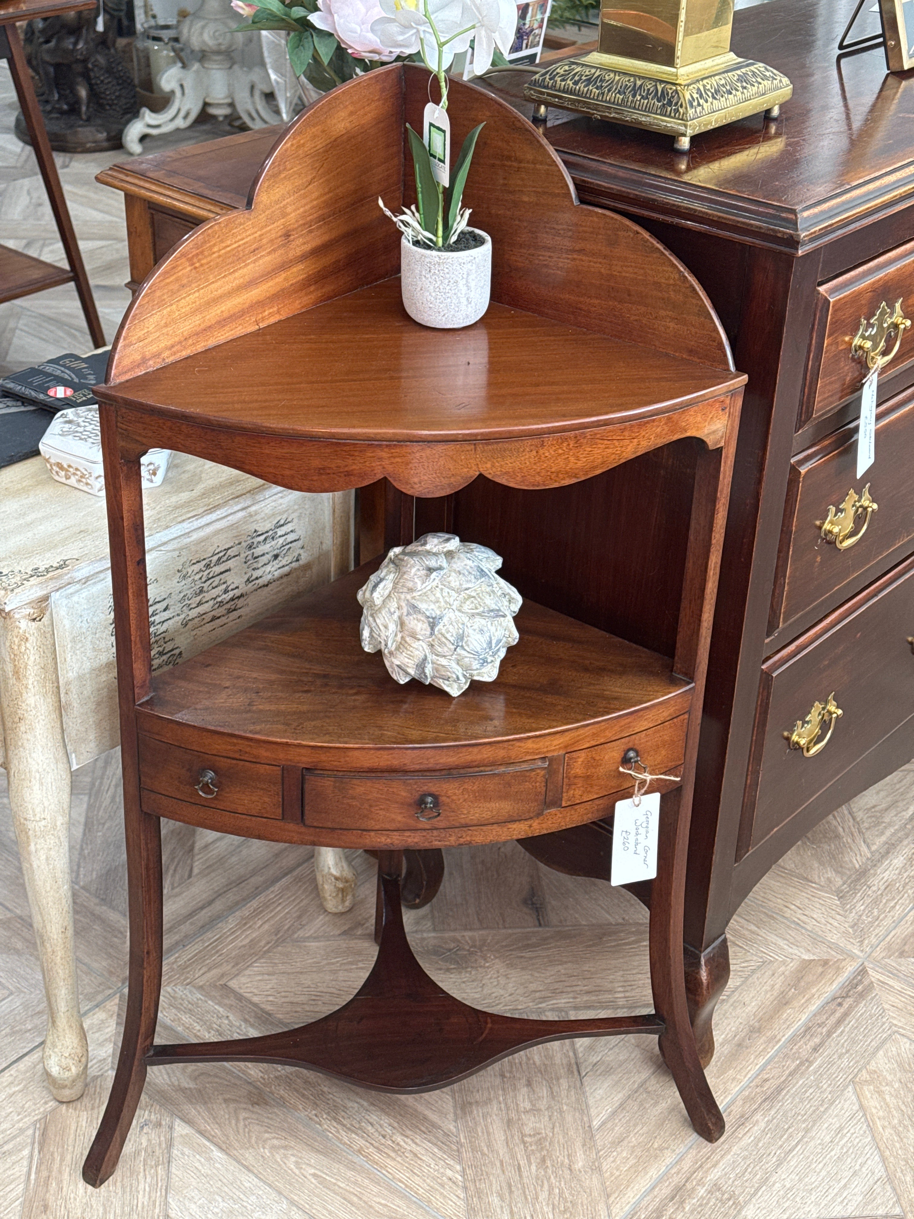 Georgian Corner Washstand