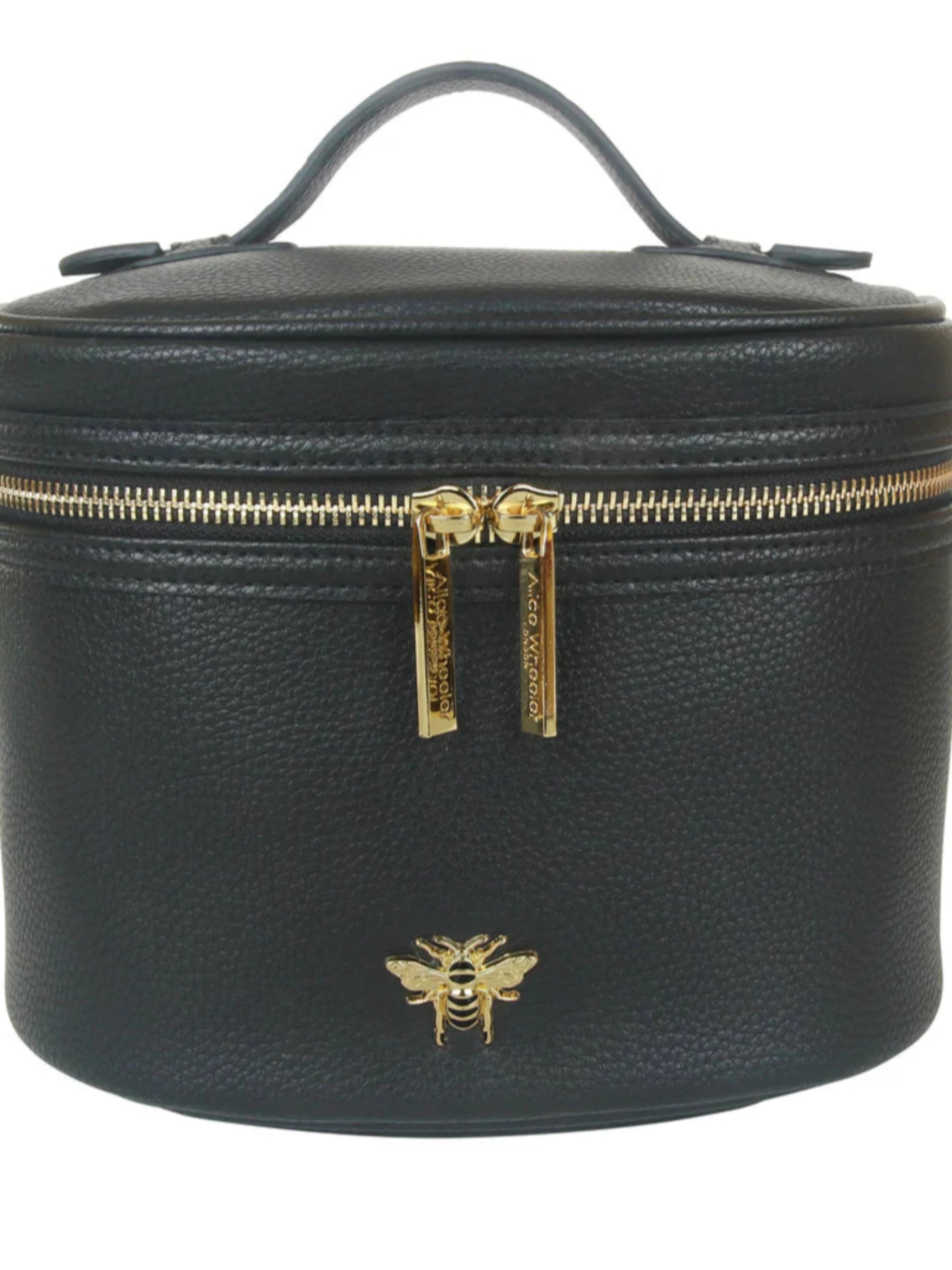 The Alice Wheeler Vanity Case is the epitome of sophistication and style. Crafted from fine faux leather, this sleek black case adds a touch of elegance to any dressing table. The ultimate accessory for the fashion-savvy woman, the Alice Wheeler Vanity Case ensures chic storage for all your beauty essentials.