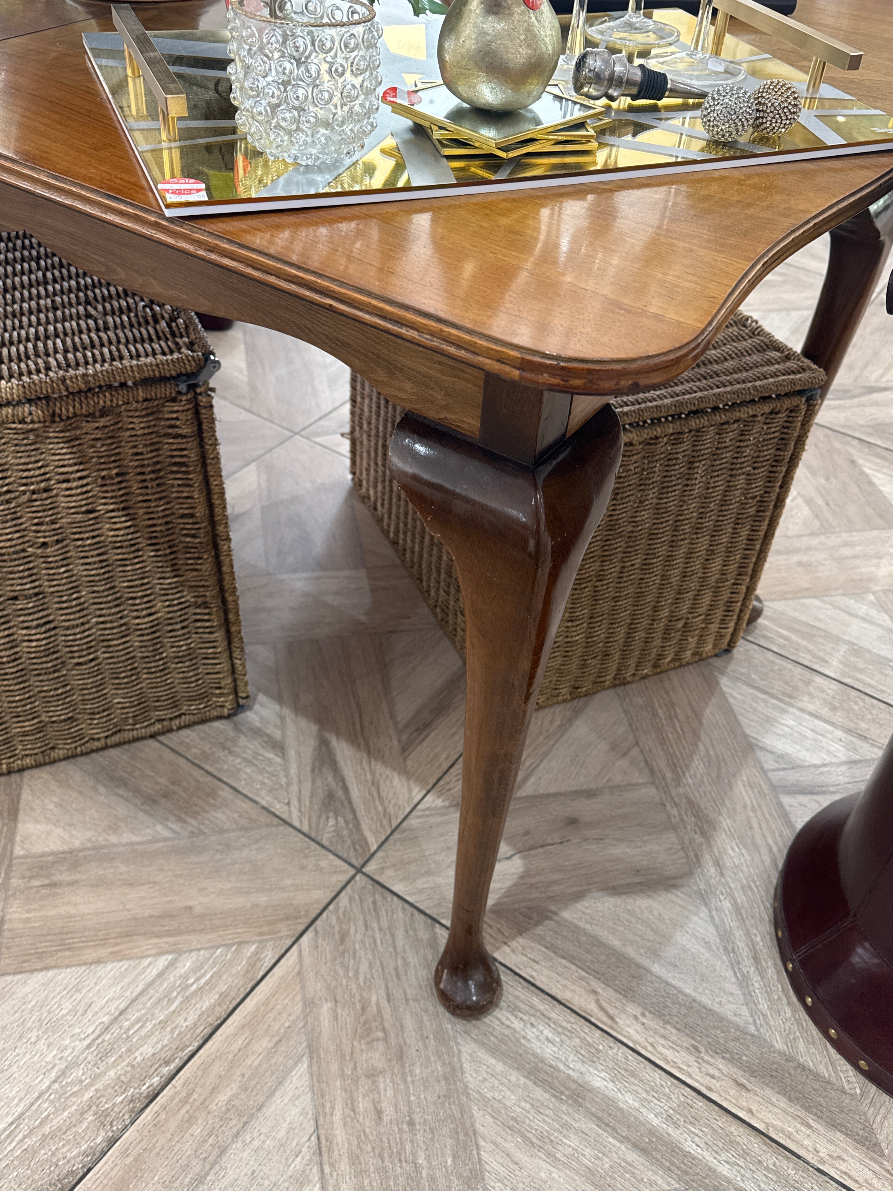 1930s Figured Walnut Dining Table