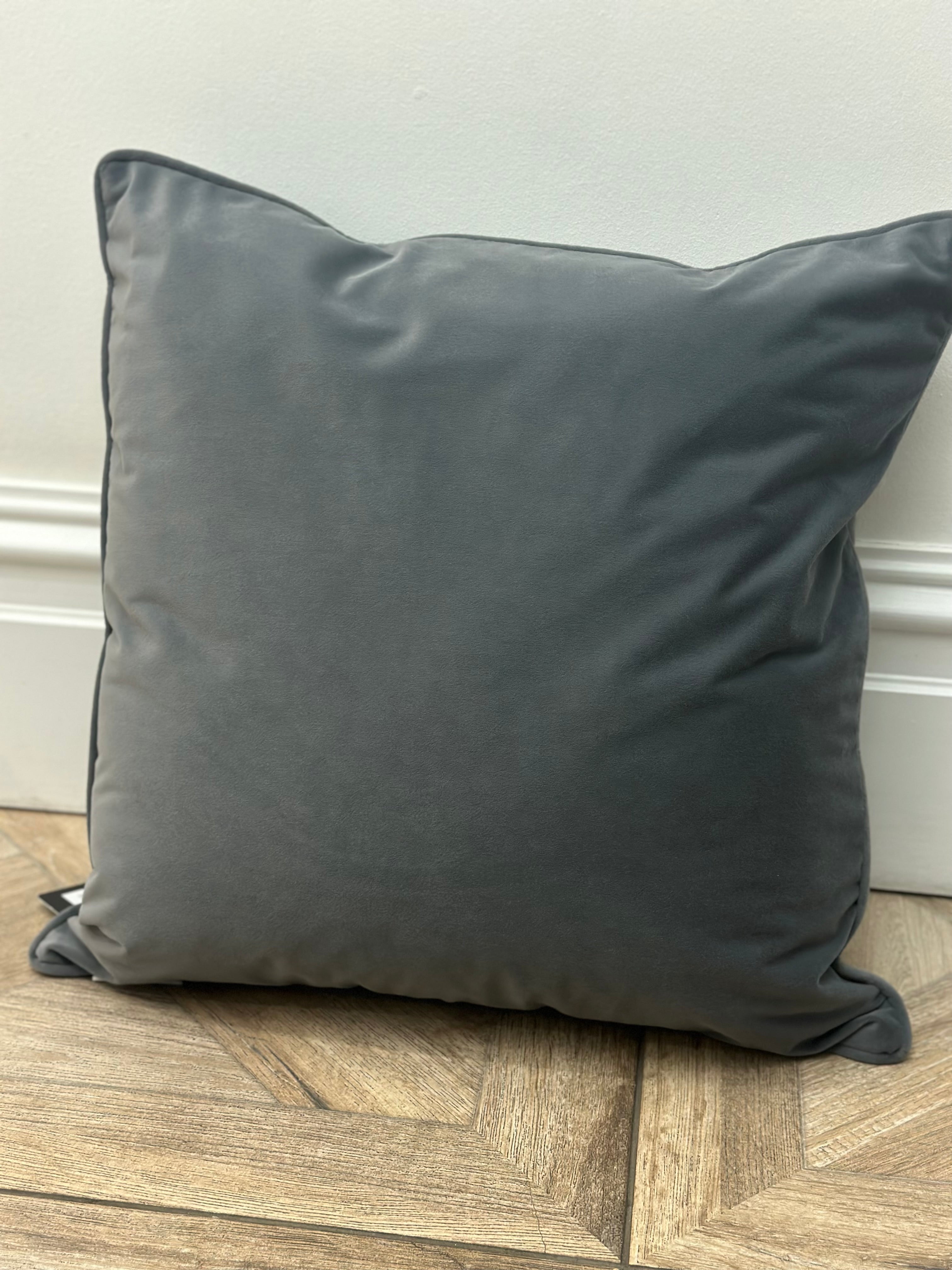 Grey Velvet Cushion