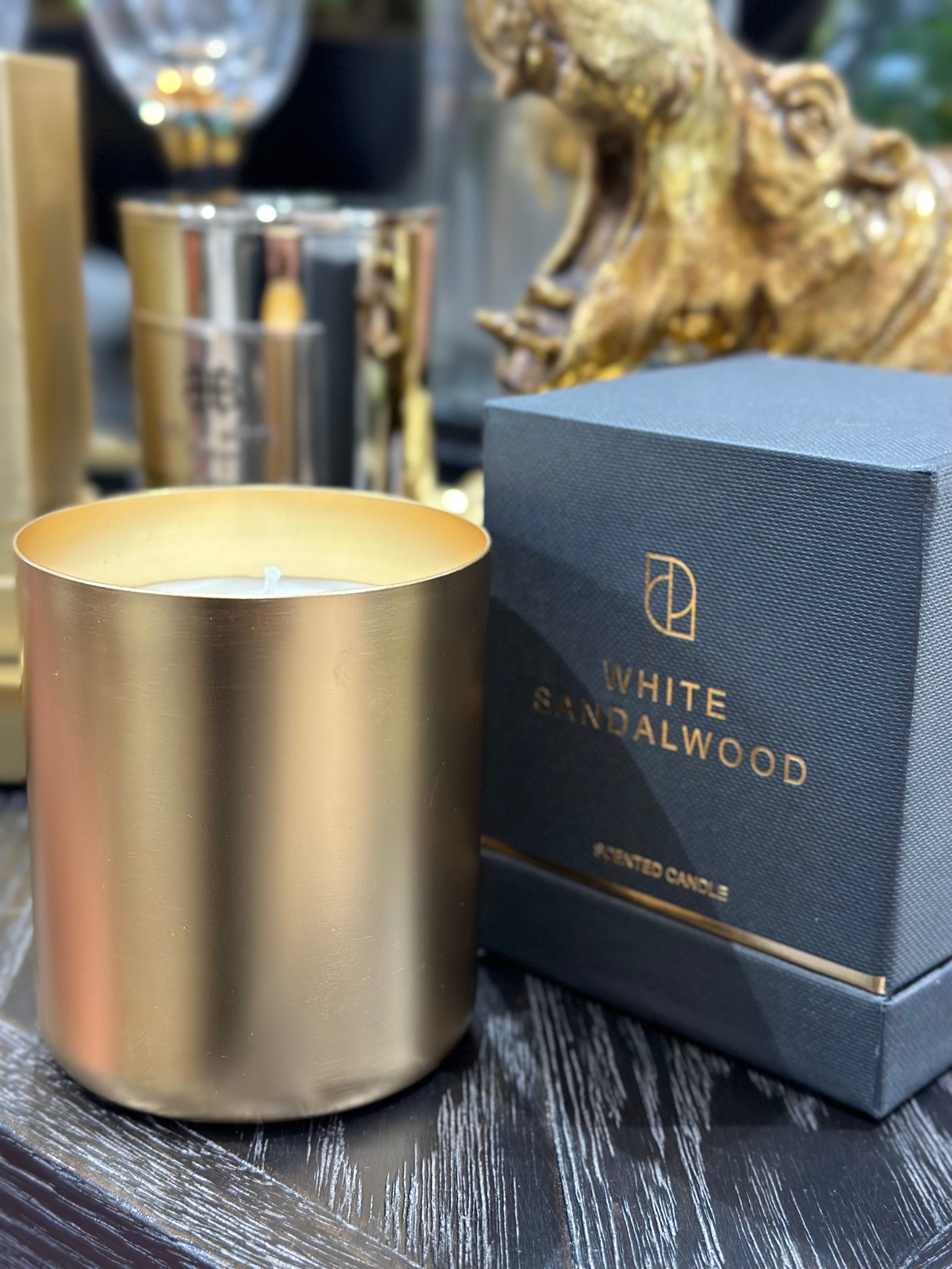 White Sandalwood Gold Candle