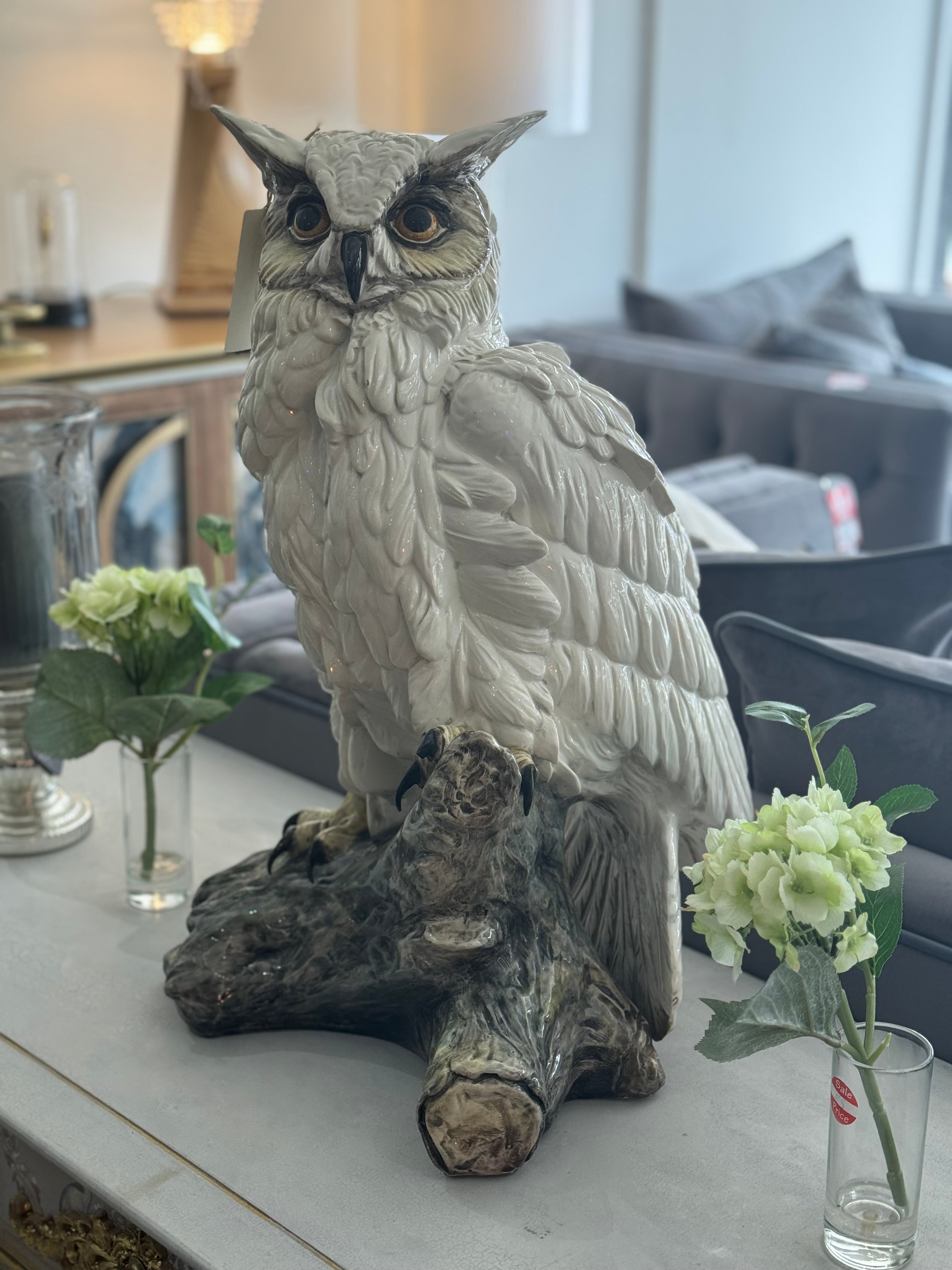 Large Ceramic Owl Ornament