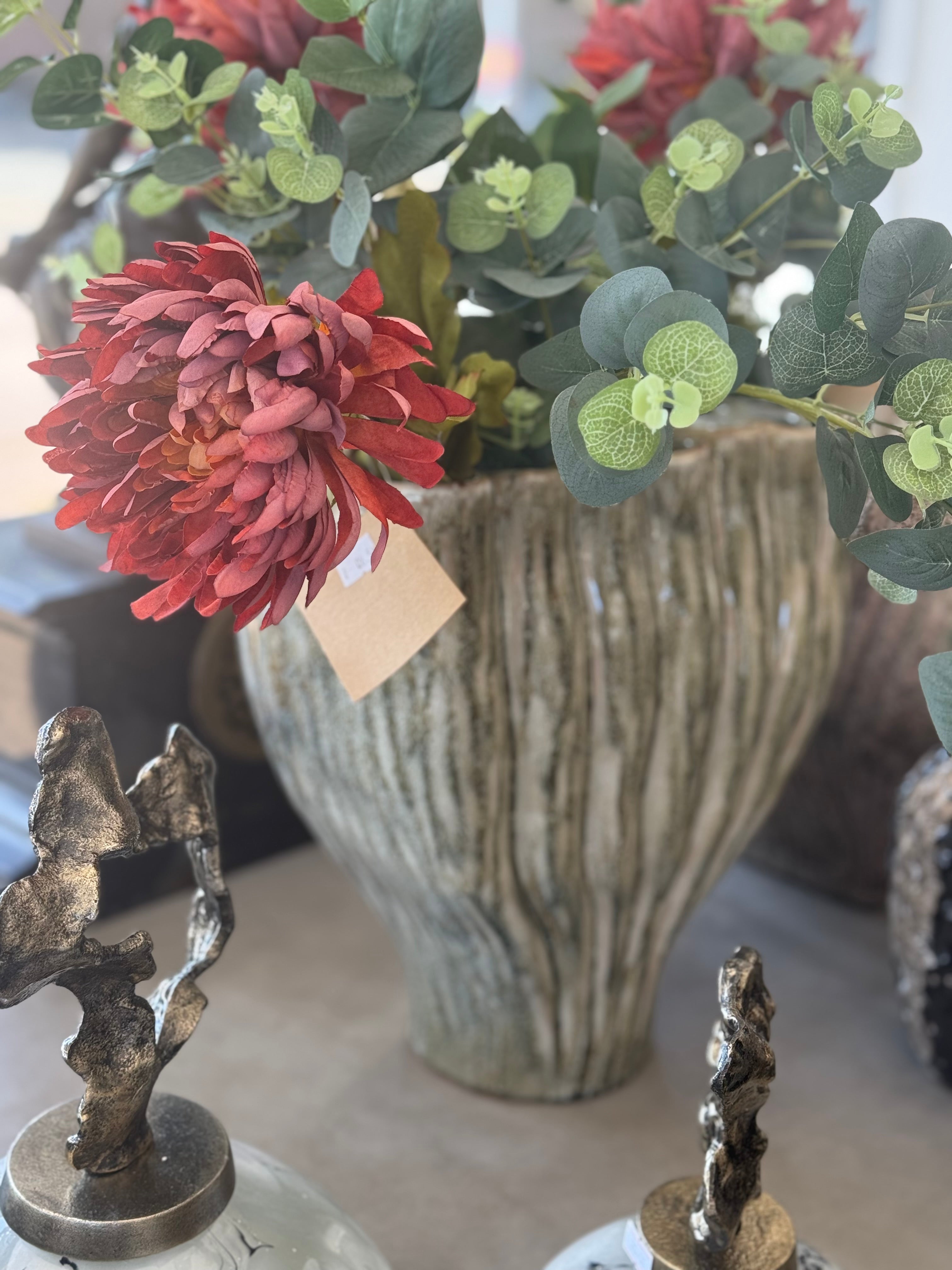 Trish Cream Ceramic Divided Top Vase