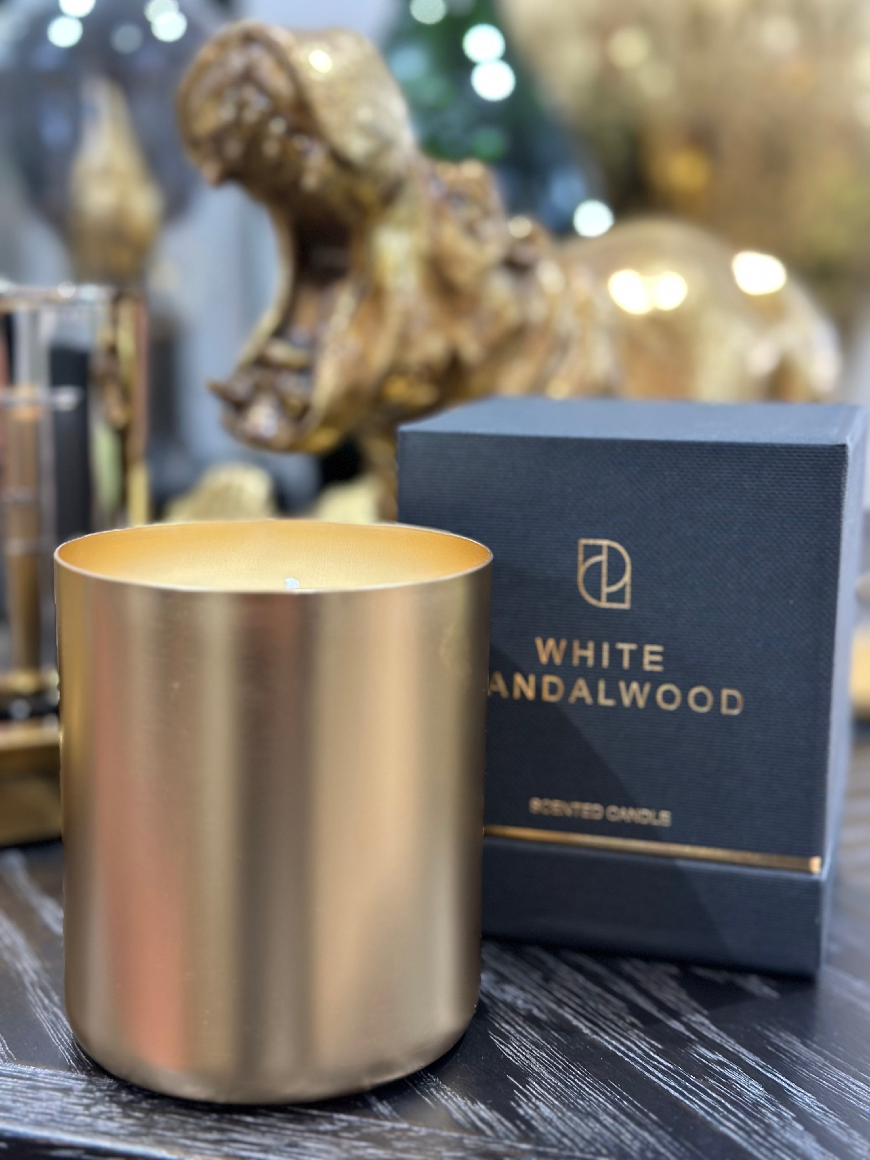 White Sandalwood Gold Candle