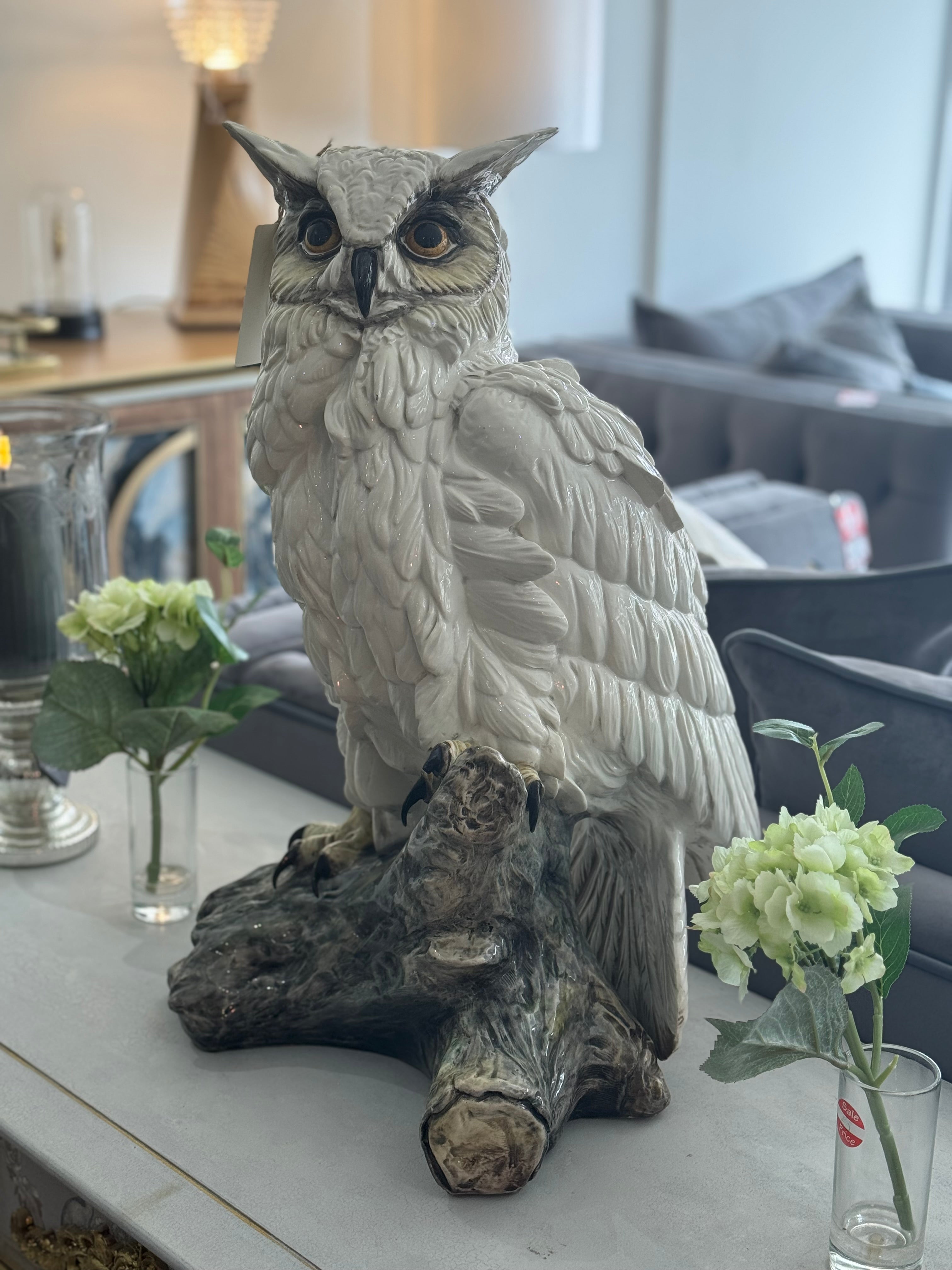 Large Ceramic Owl Ornament