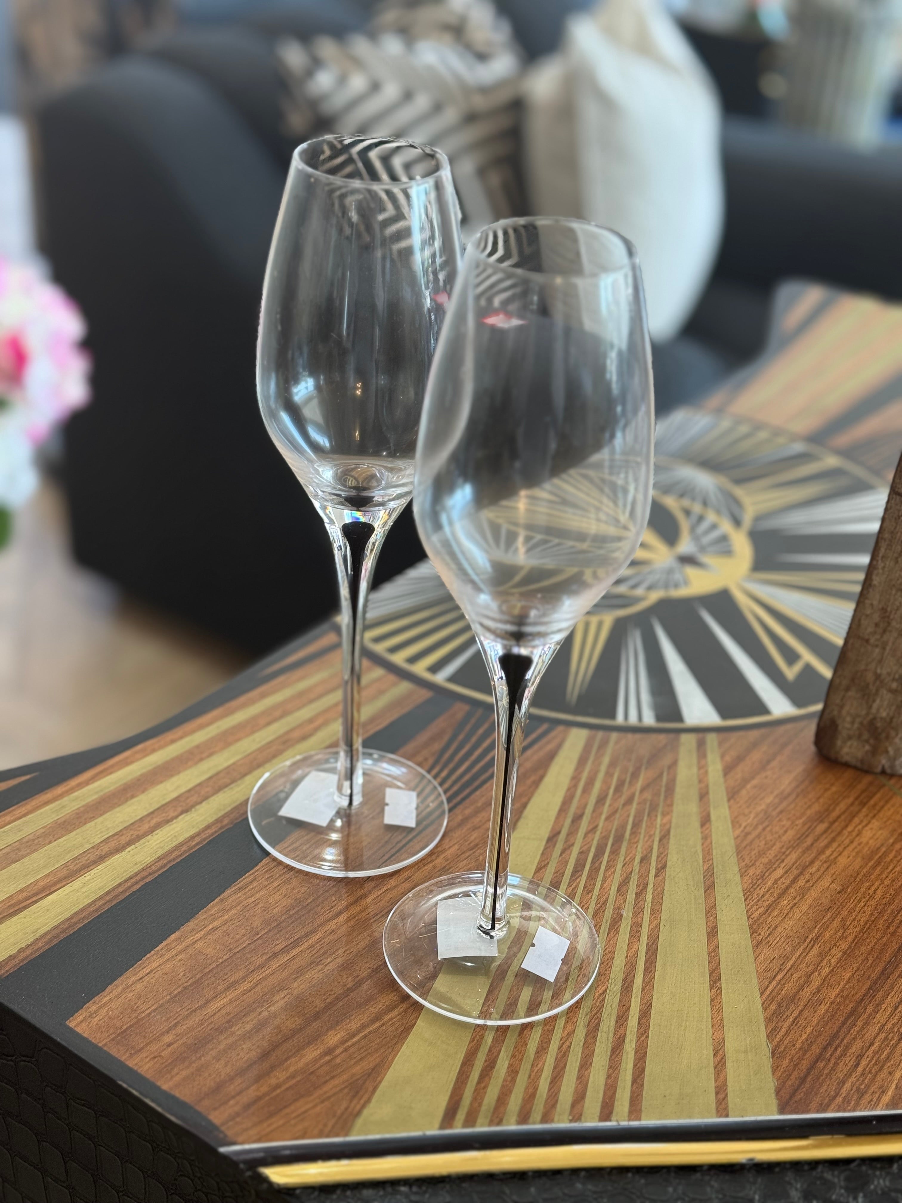 Clive Black Drop Clear Champagne Glass
