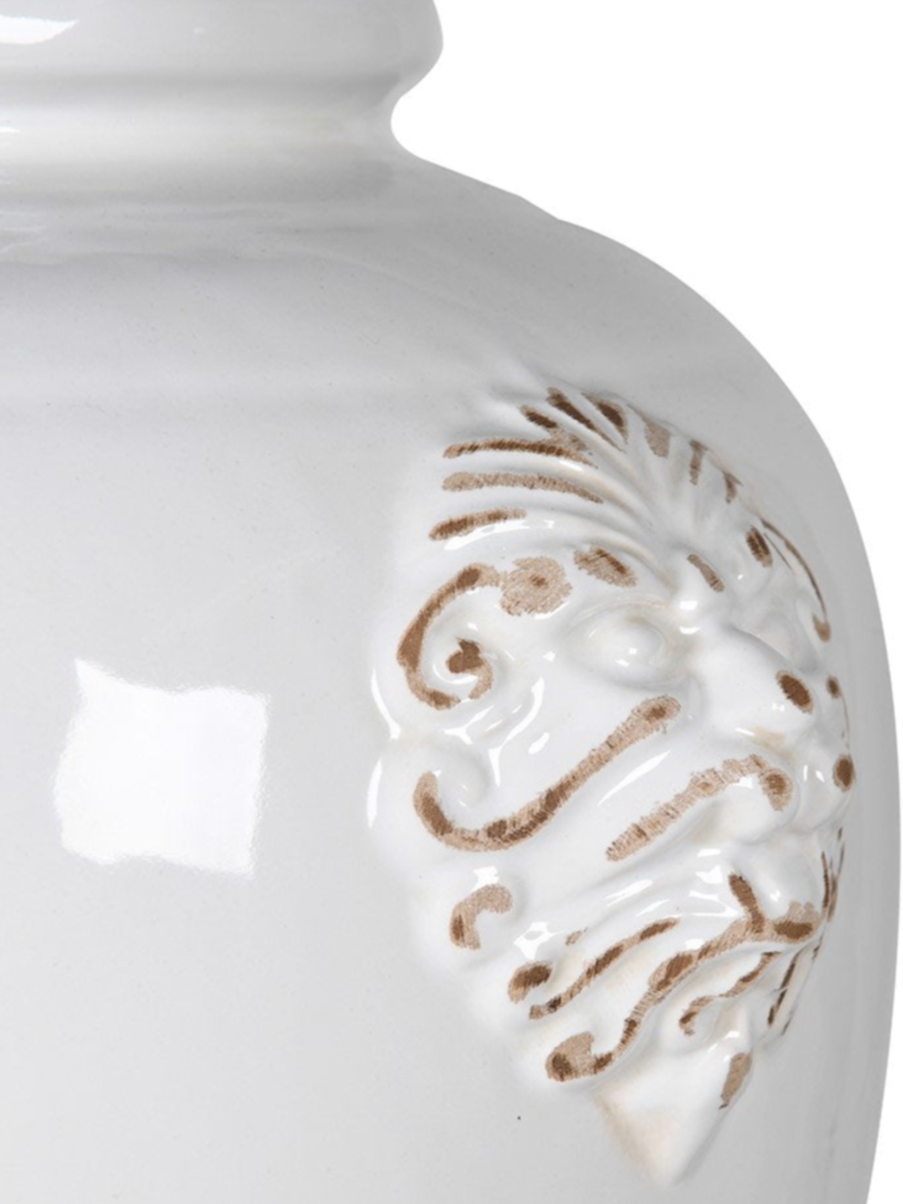 White Zeus Lidded Jar