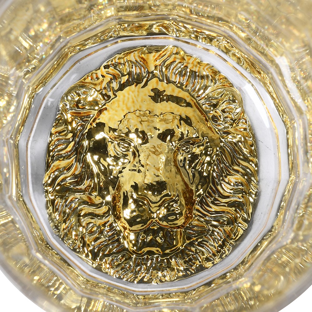 Golden Lionhead Tumbler Glass