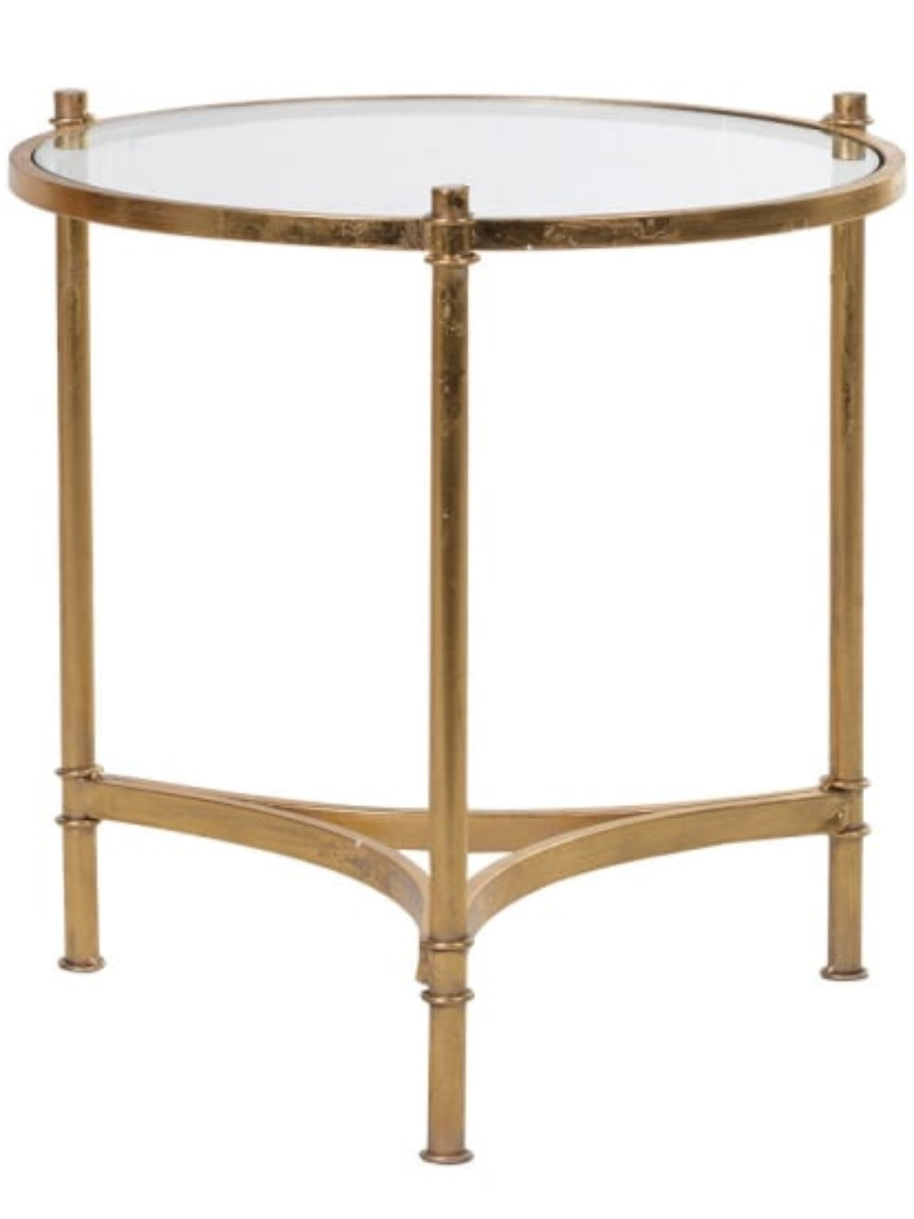 Gold Glass Side Table