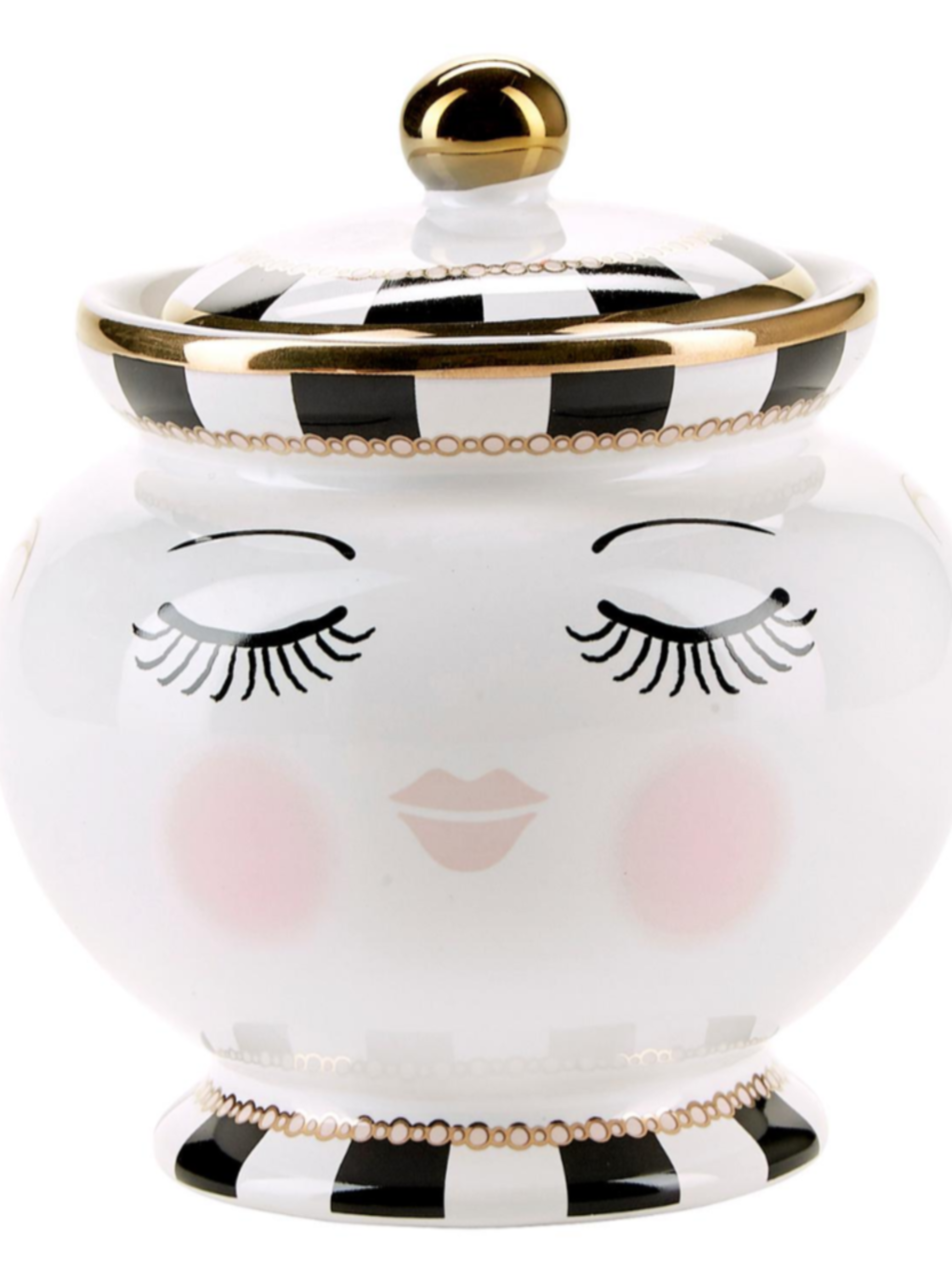 Miss Etoile Lidded Sugar Jar with Bow Design