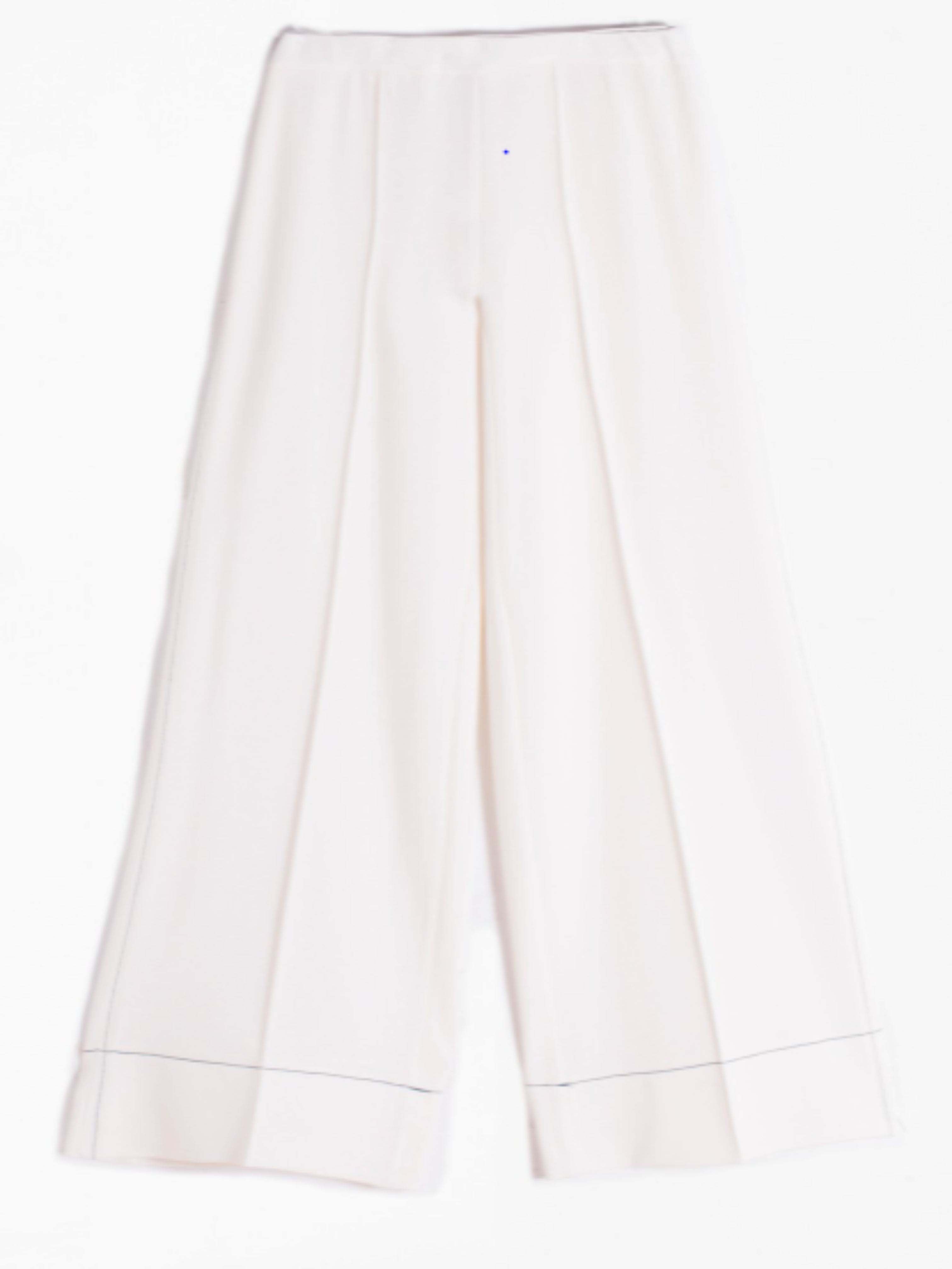 Vilagallo Beatriz Pull on Jersey Wide Leg White Trousers