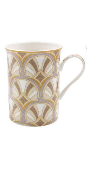 Art Deco Grey Mug