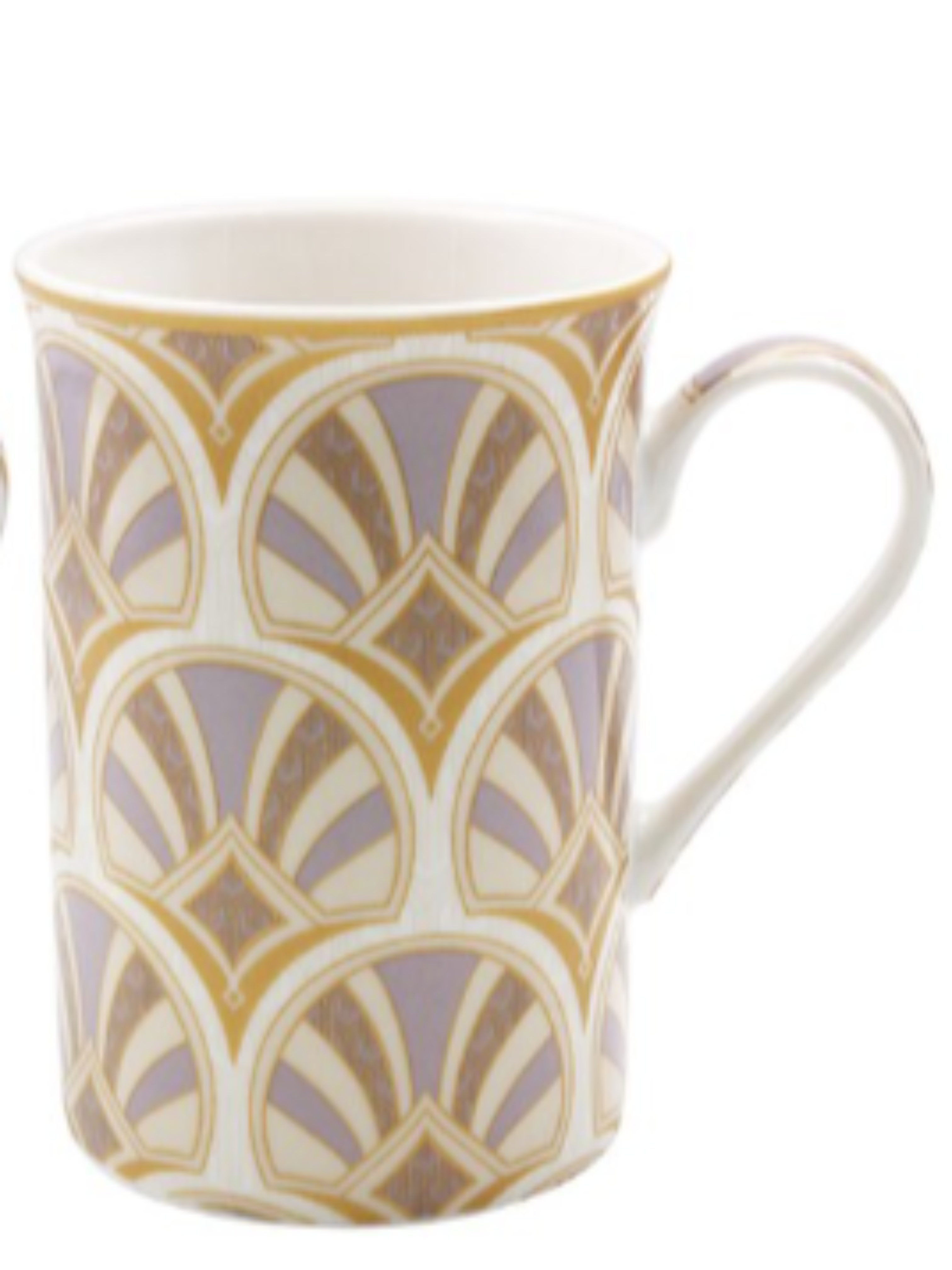 Art Deco White Mug