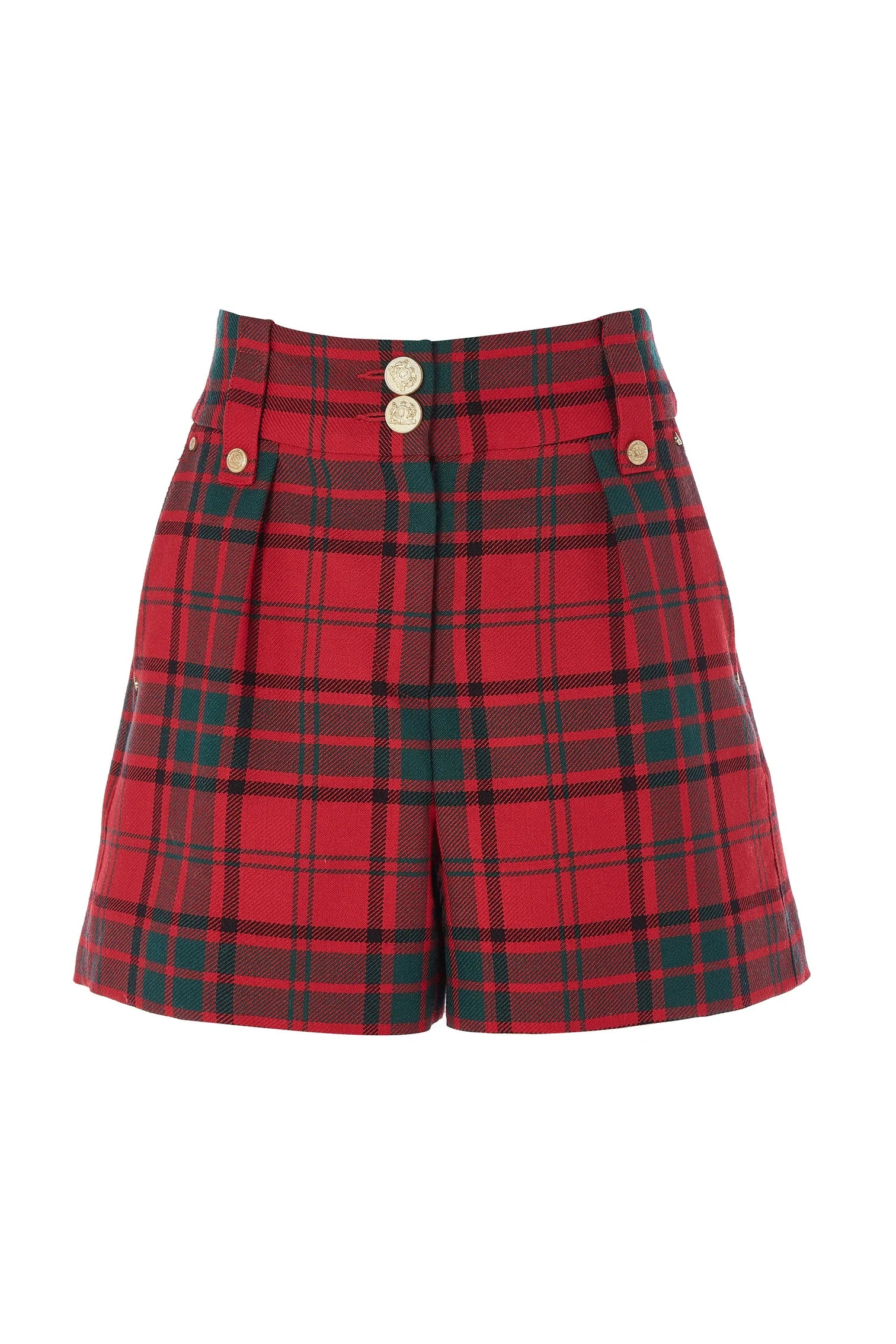 Holland Cooper Luxe Tailored Short in Red Tartan