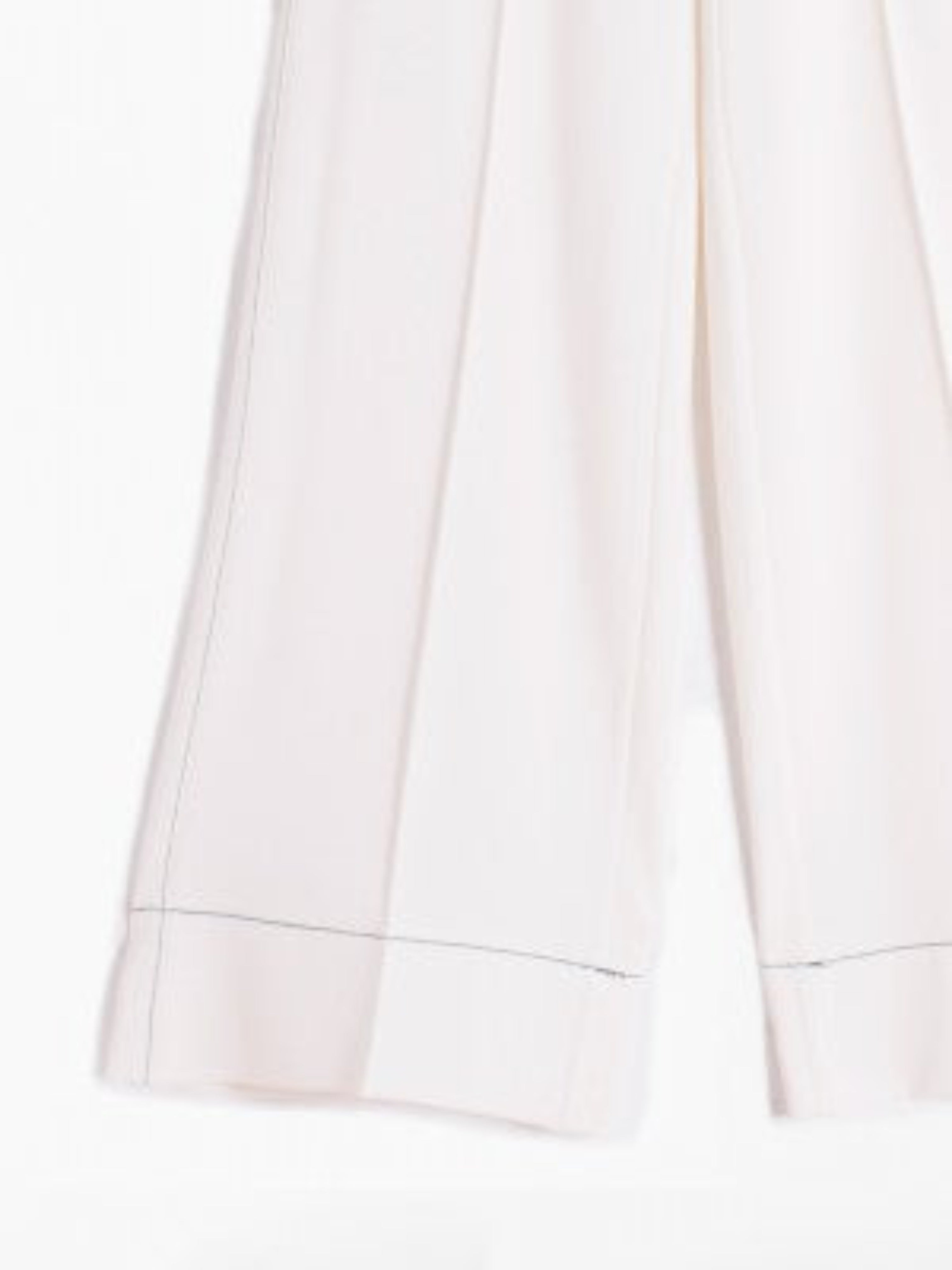 Vilagallo Beatriz Pull on Jersey Wide Leg White Trousers