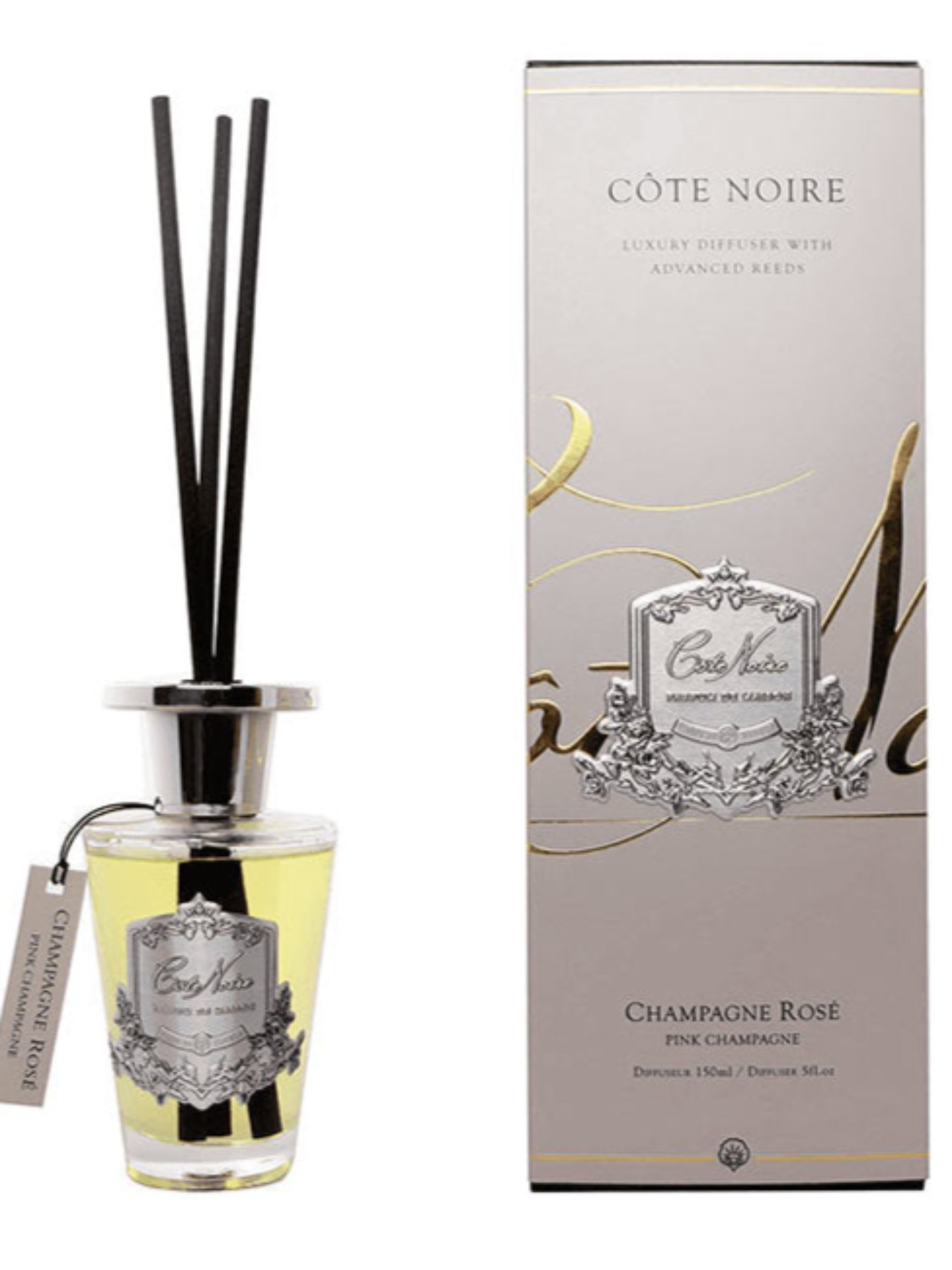 Côte Noire Champagne Rose Silver Reed Diffuser
