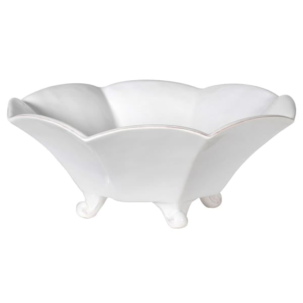 White Ceramic Footed Dish