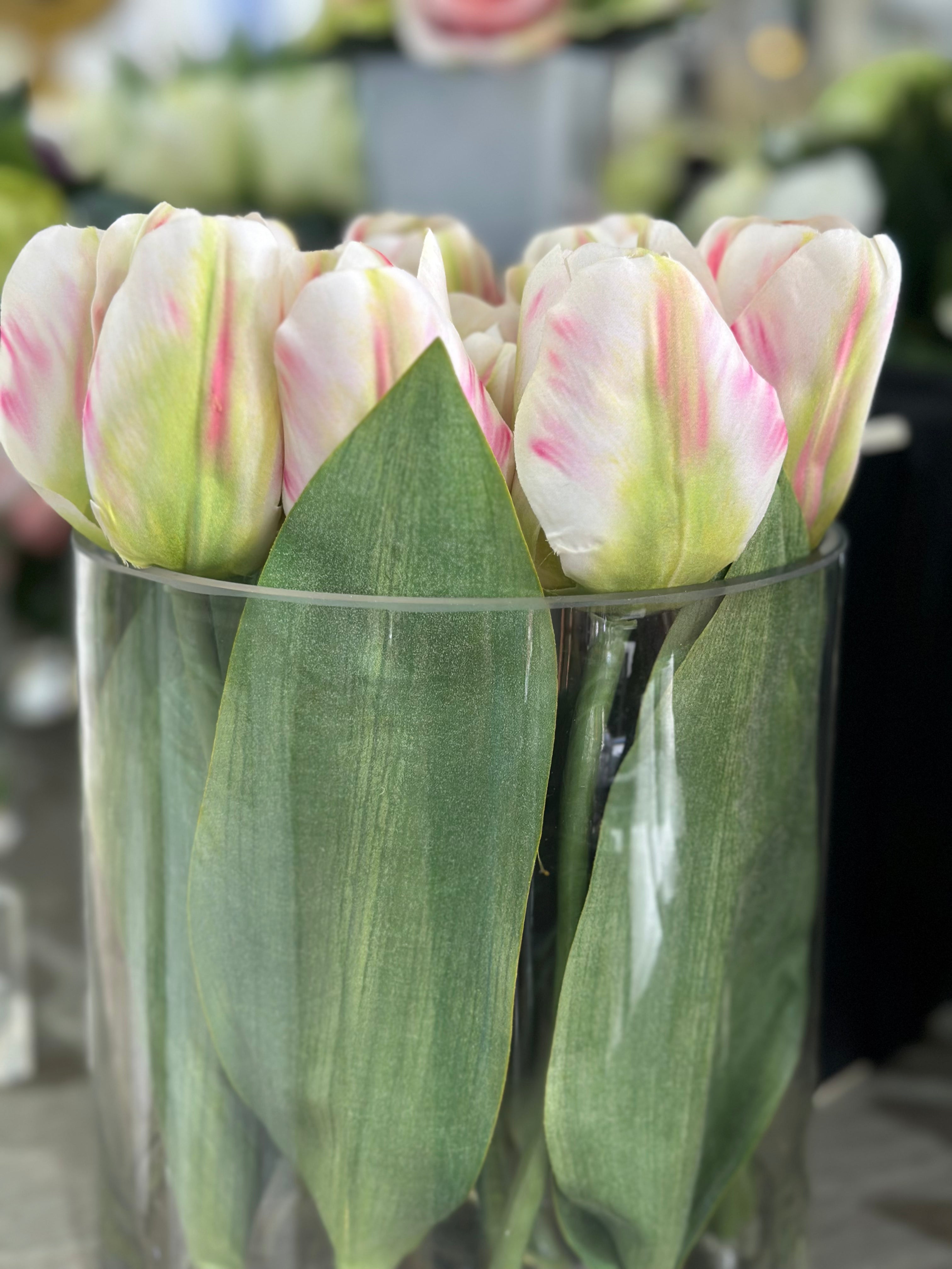 Faux Cream Tulip Arrangement