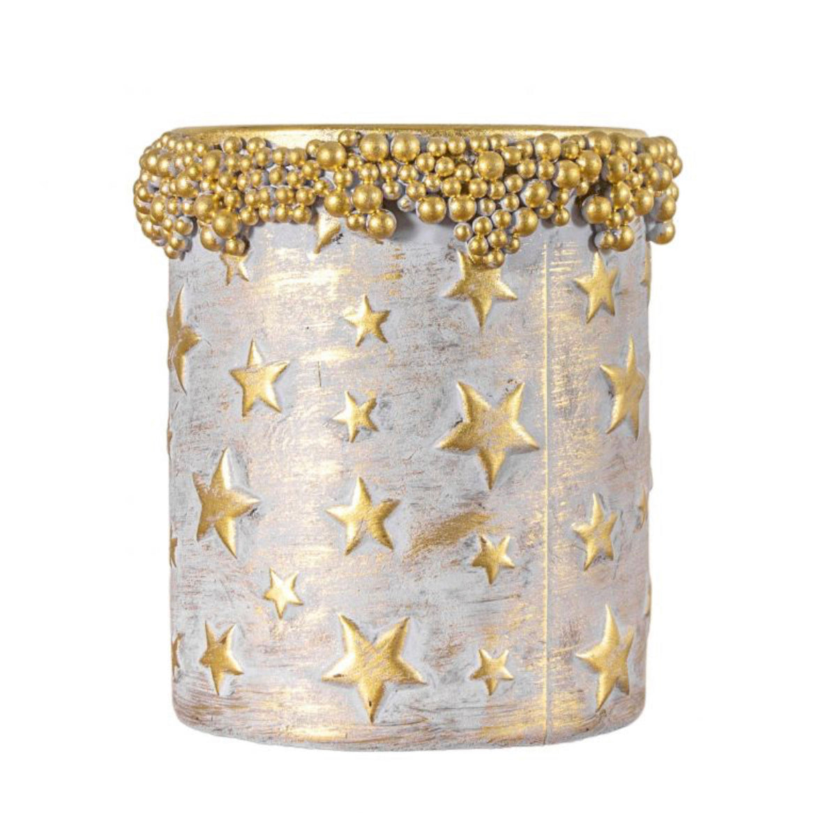 Our Antique Gold Tealight Holder elegantly illuminates any room with its breathtakingly gorgeous gold finish
