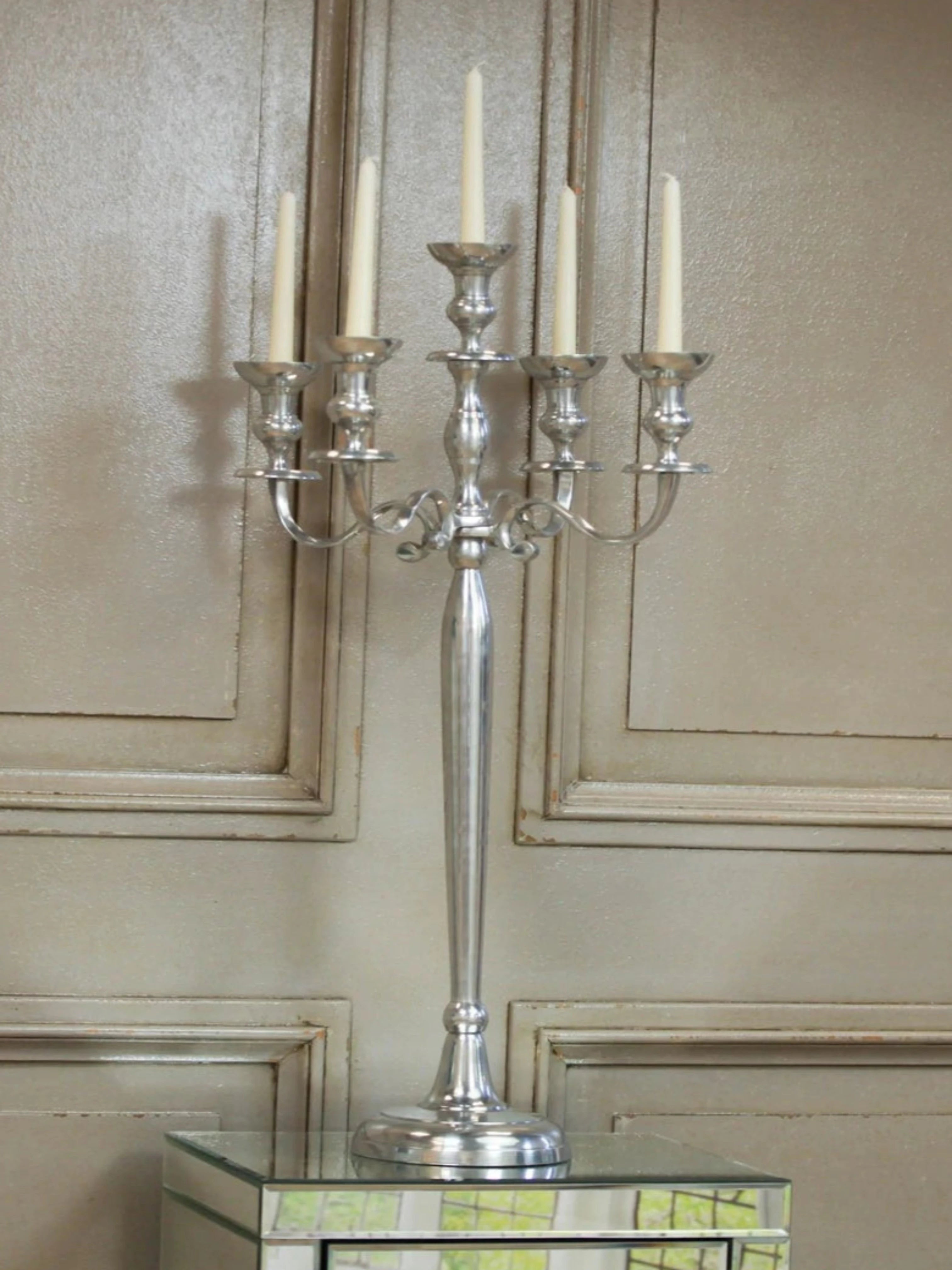 Culinary Concepts Silver Victorian Candelabra