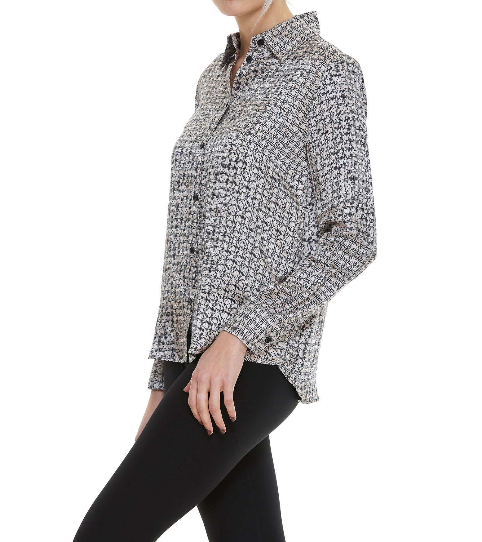 Pinko Shirt with Logo Monogram Print