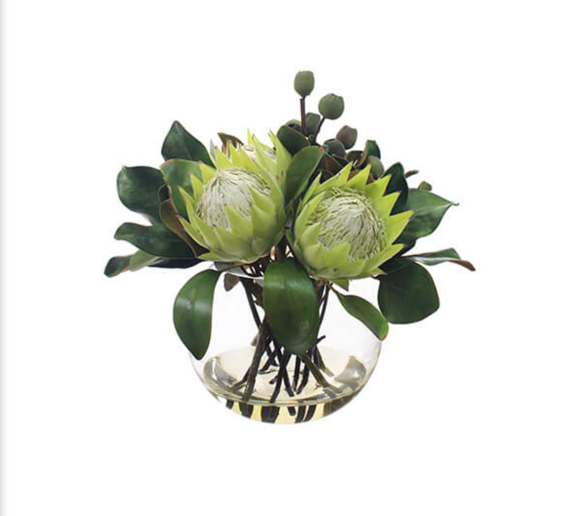 Faux Protea and Magnolia Bouquet Arrangement