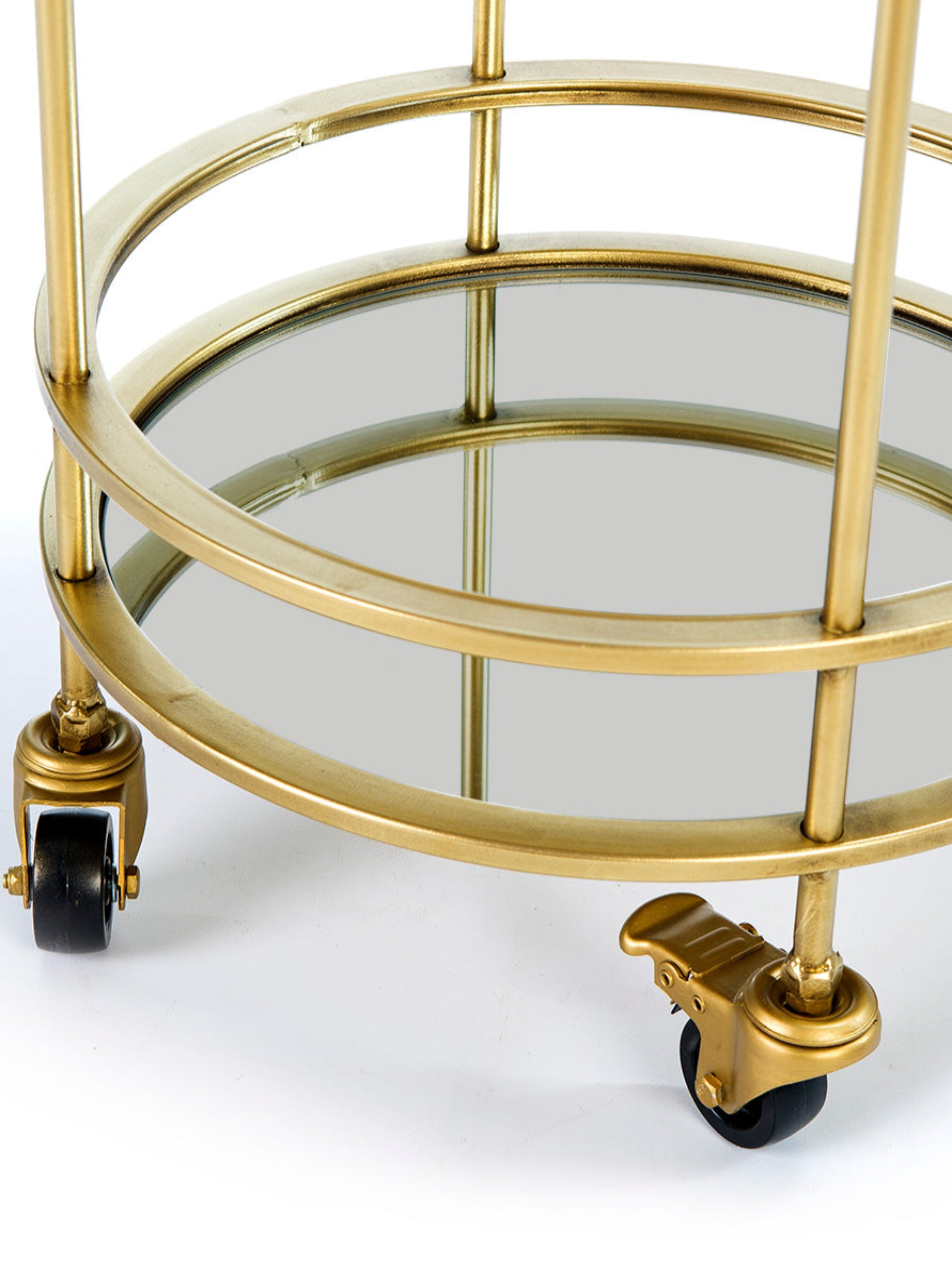 Golden Three Tier Drinks Trolley