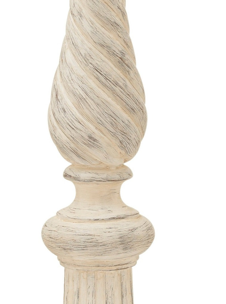 Antique Ivory Twisted Candle Column