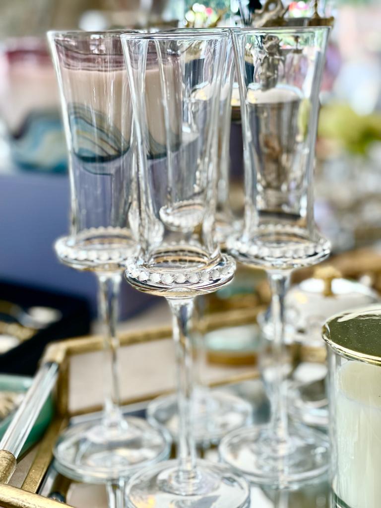 Diamante Shaped Champagne Flutes