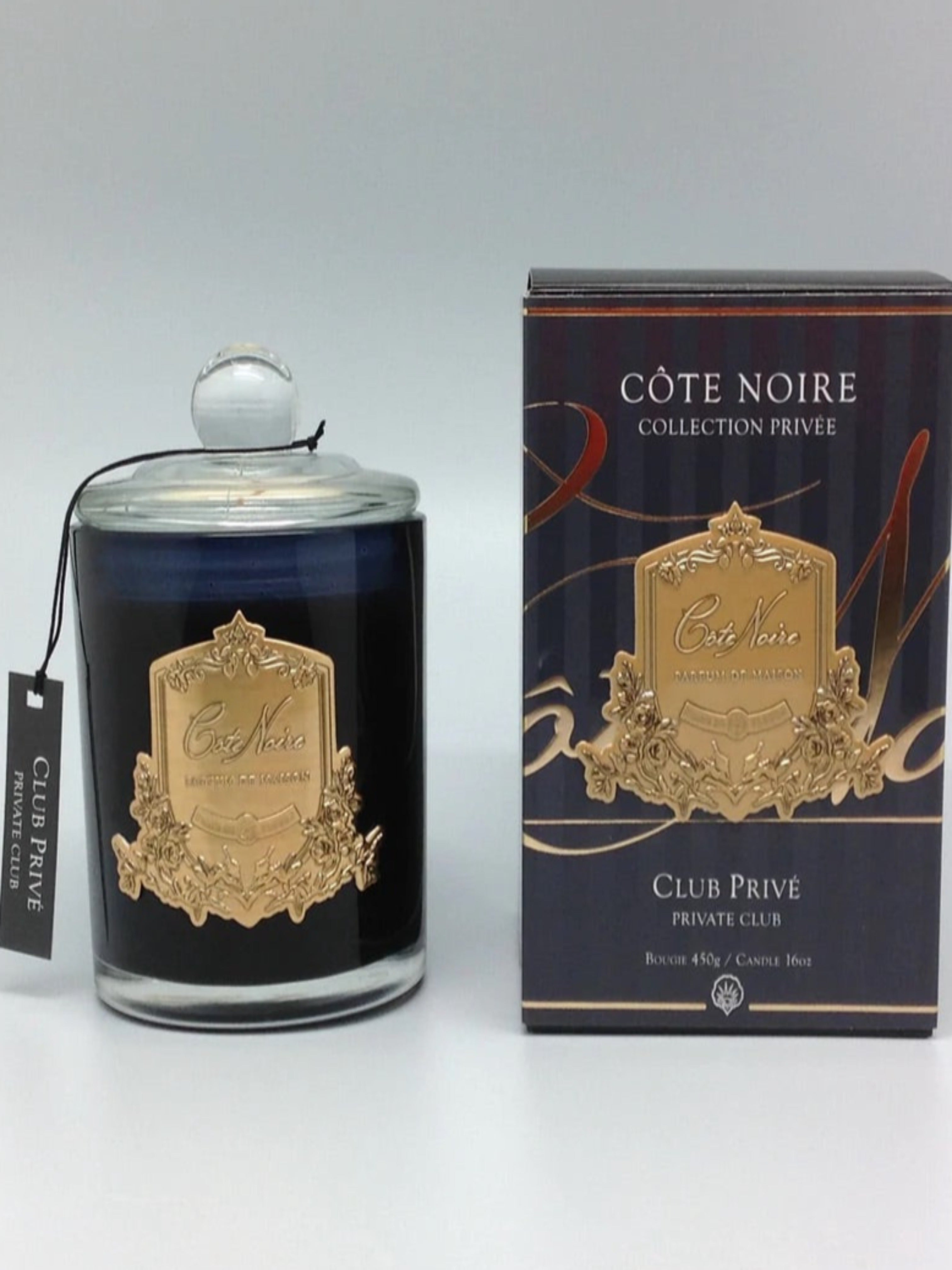 Côte Noire Private Club Gold Large Candle