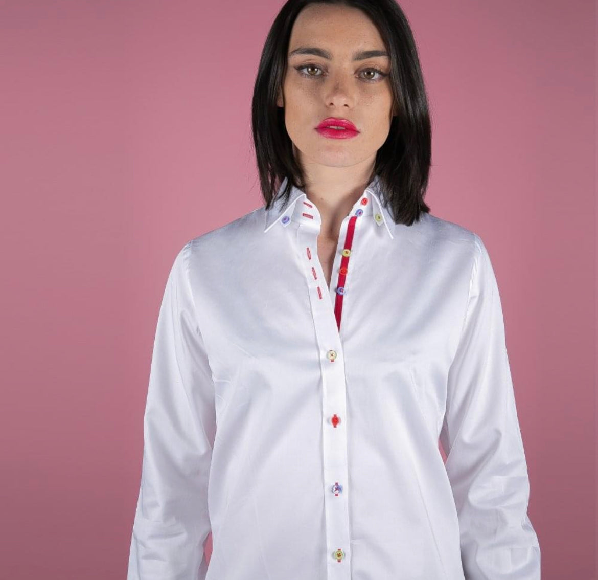 Claudio Lugli White Ladybird Lining Shirt