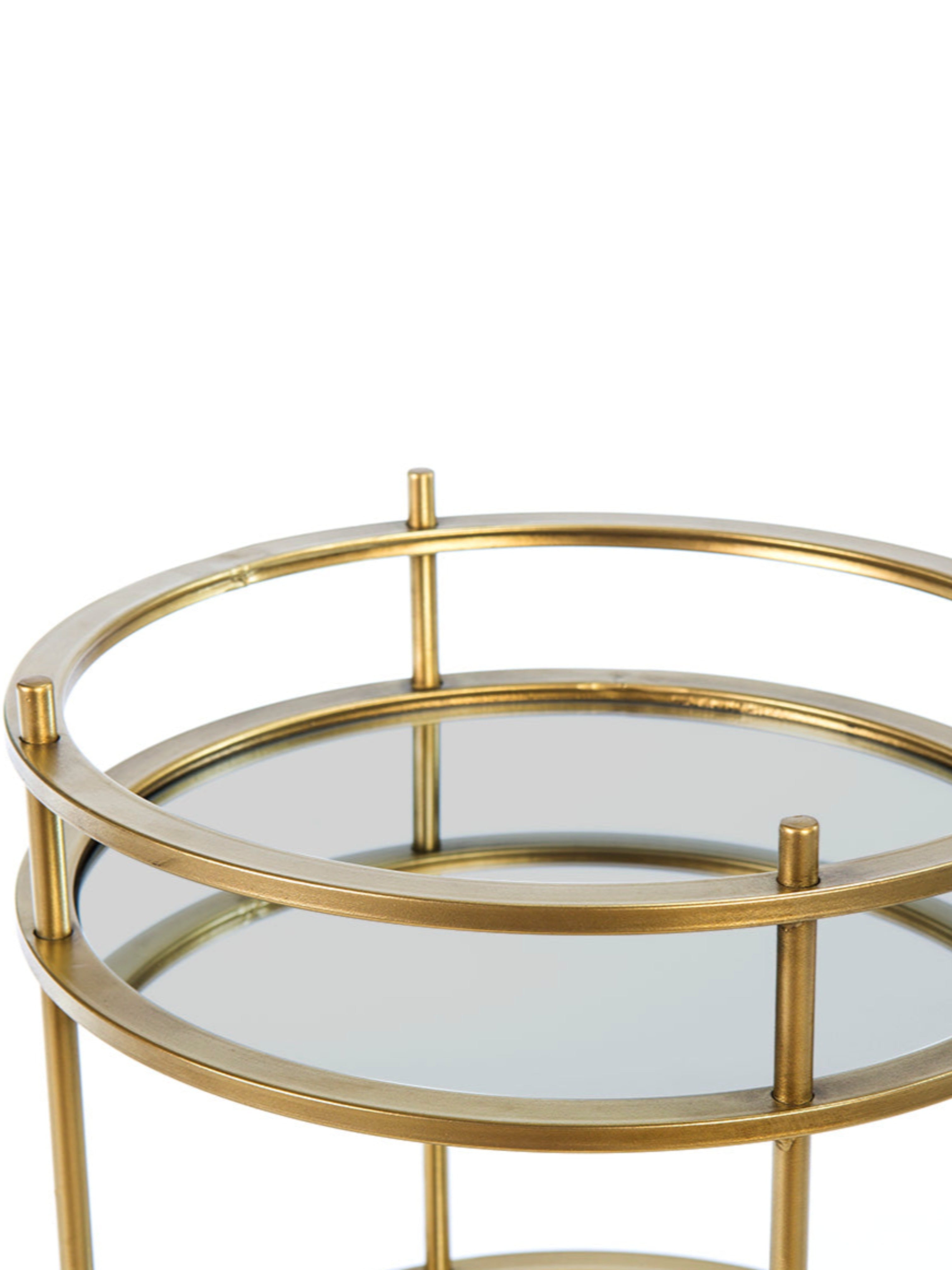 Golden Three Tier Drinks Trolley