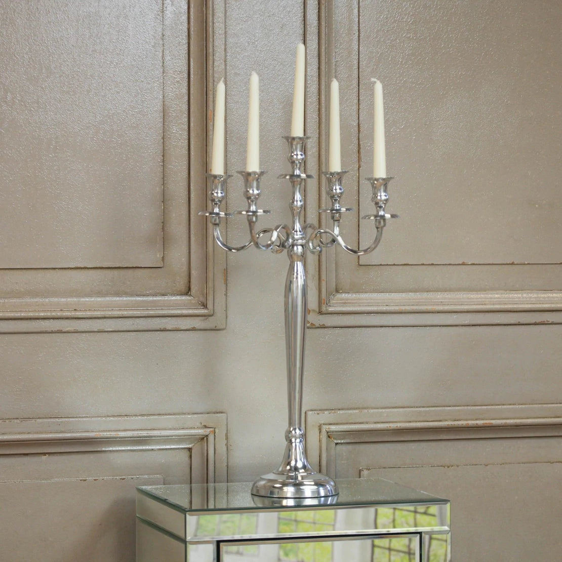 Culinary Concepts Silver Victorian Candelabra