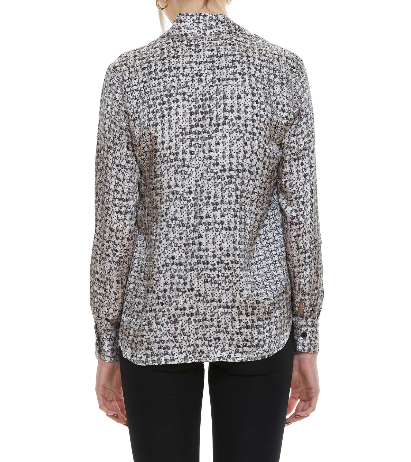 Pinko Shirt with Logo Monogram Print