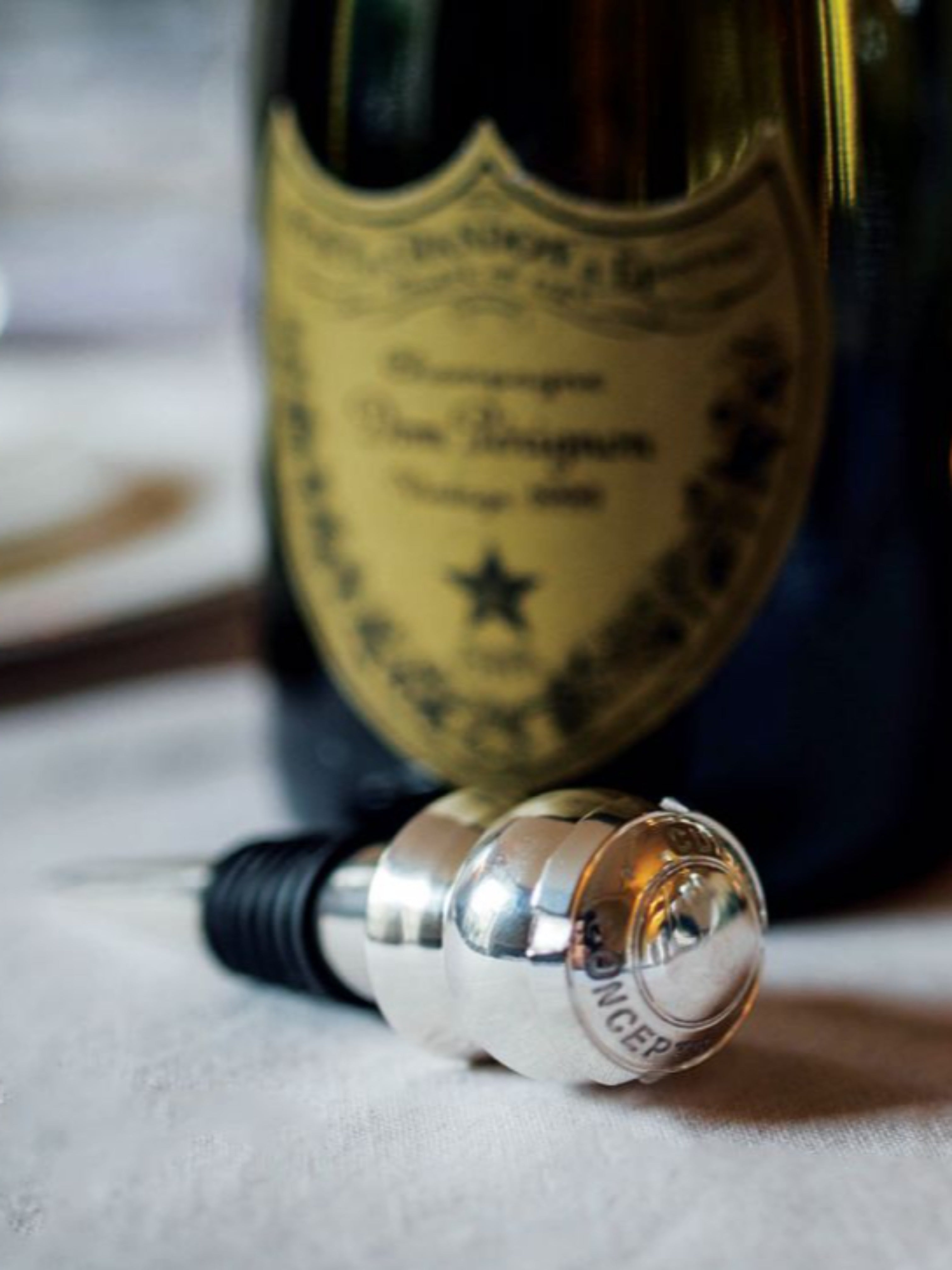 Culinary Concepts Champagne Cork Silver Bottle Stop