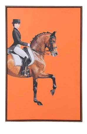 Orange Equestrian Canvas Print